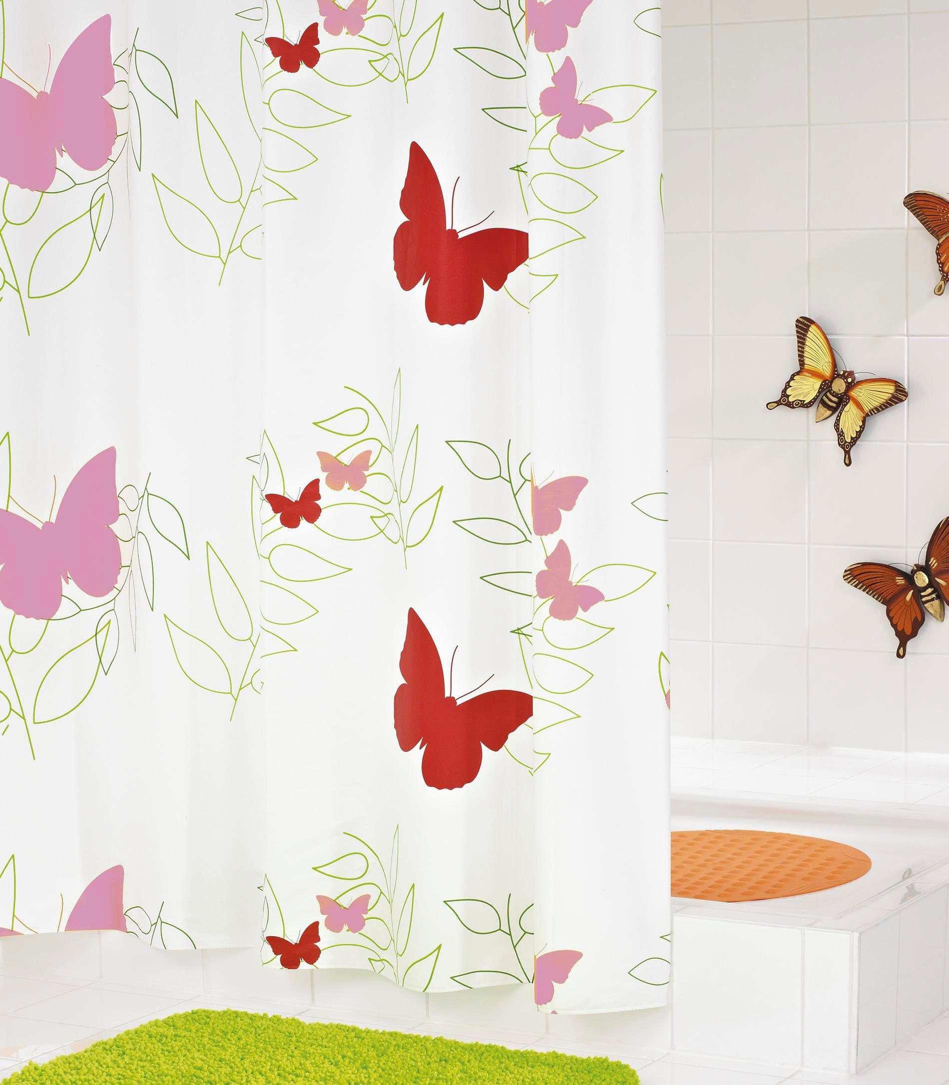 Ridder Duschvorhang Butterflies Breite 180 cm günstig online kaufen