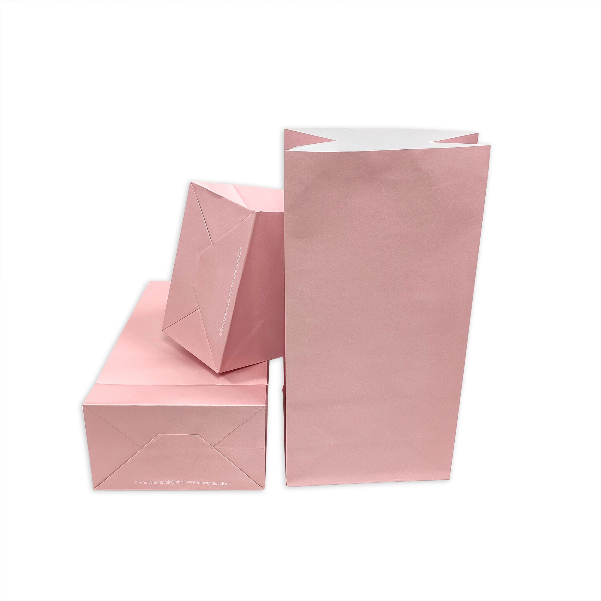 Frau WUNDERVoll Papierdekoration Papiertüten mit Boden - rosa, 100g Papier (Angebot