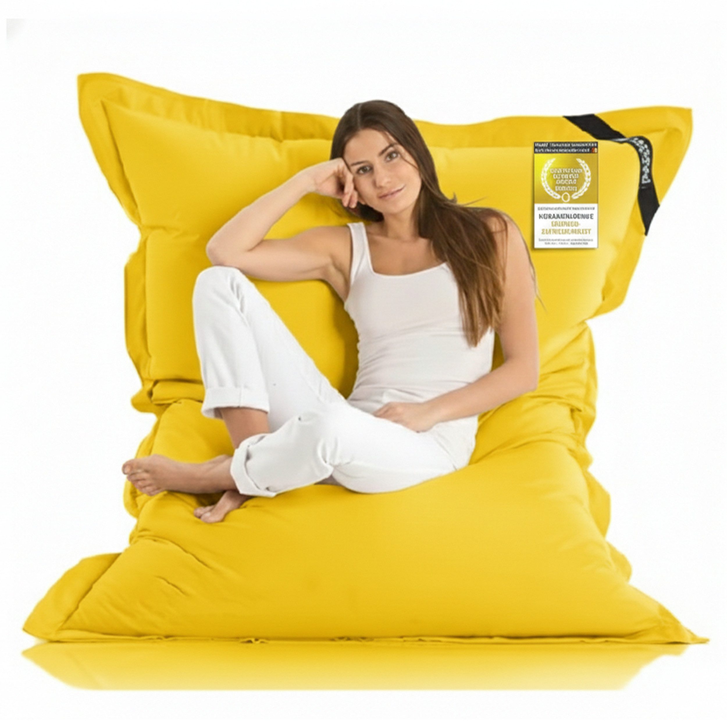 LazyBag Sitzsack Lazybag – XXL Nylon Sitzsack – Wasserfest, Innen und Außen,180x140 cm (Sitzkissen Bean-Bag, Nylon Bezug), 180 x 140 cm