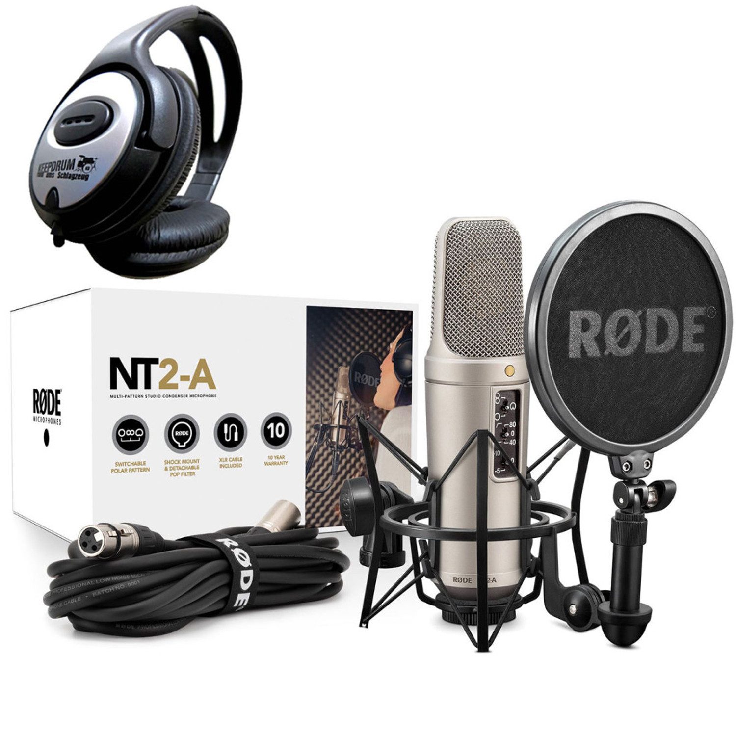 RØDE Mikrofon Rode NT2-A Mikrofonset mit Kopfhörer