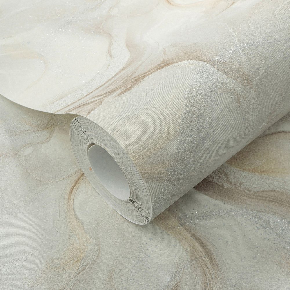 Erismann Vliestapete Marmor Optik Blumen Braun Grau Silber Glitzer 10514-38 Aurora