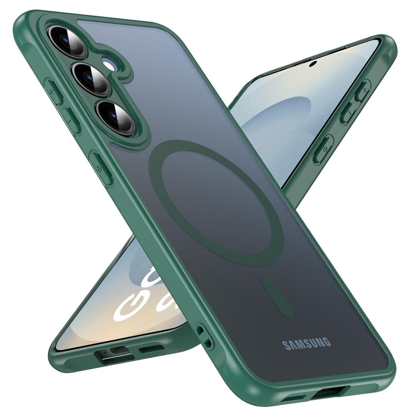 CoolGadget Handyhülle für Samsung Galaxy S25 6,1 Zoll, Kamera Schutz Hülle Silikon Hard Case Schutzhülle für Magsafe Zubehör