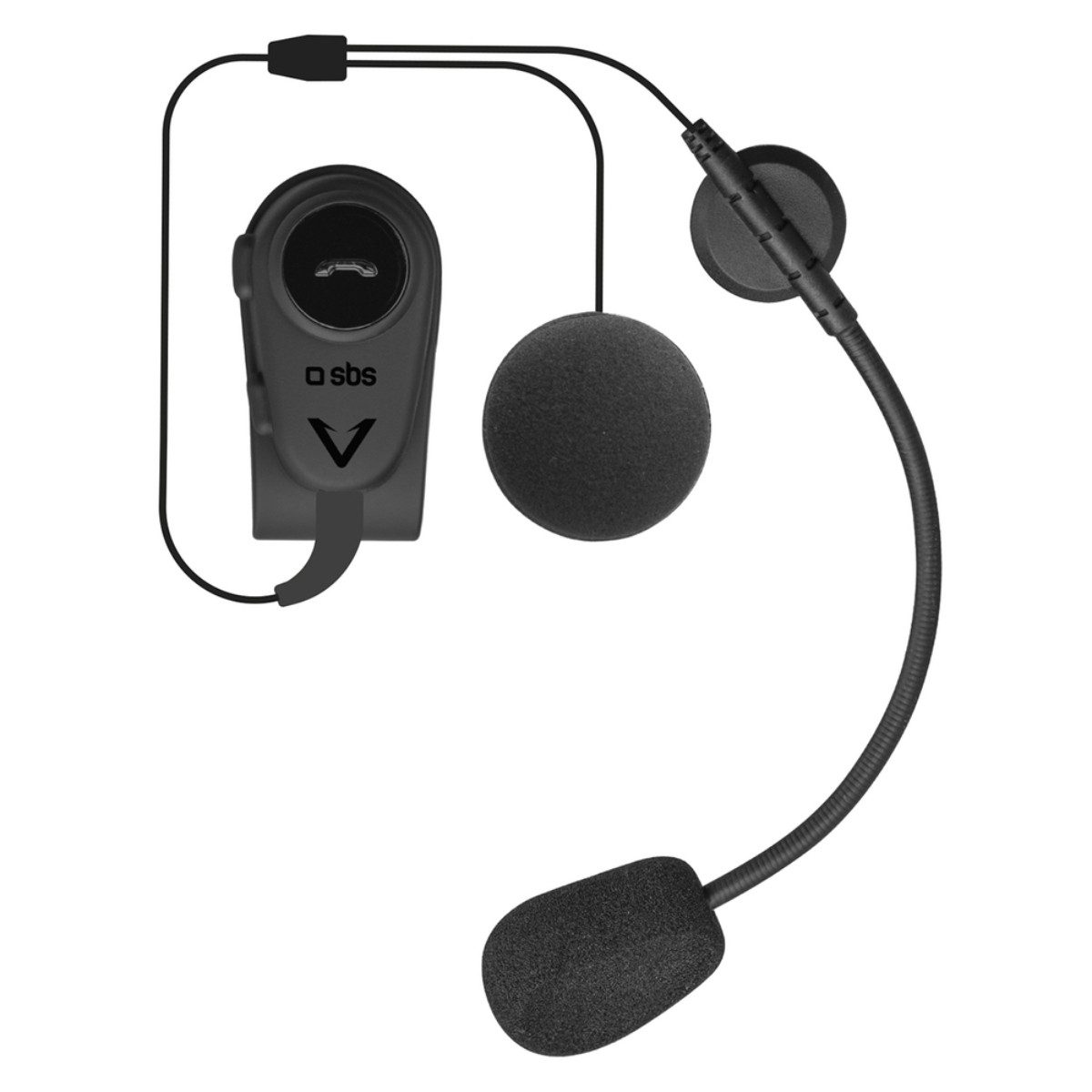sbs TEEARSETMONOMOTOBTK Wireless-Headset (Kabellos, Funk, Mono-Motorrad-Headset mit Multipoint und IPX4)