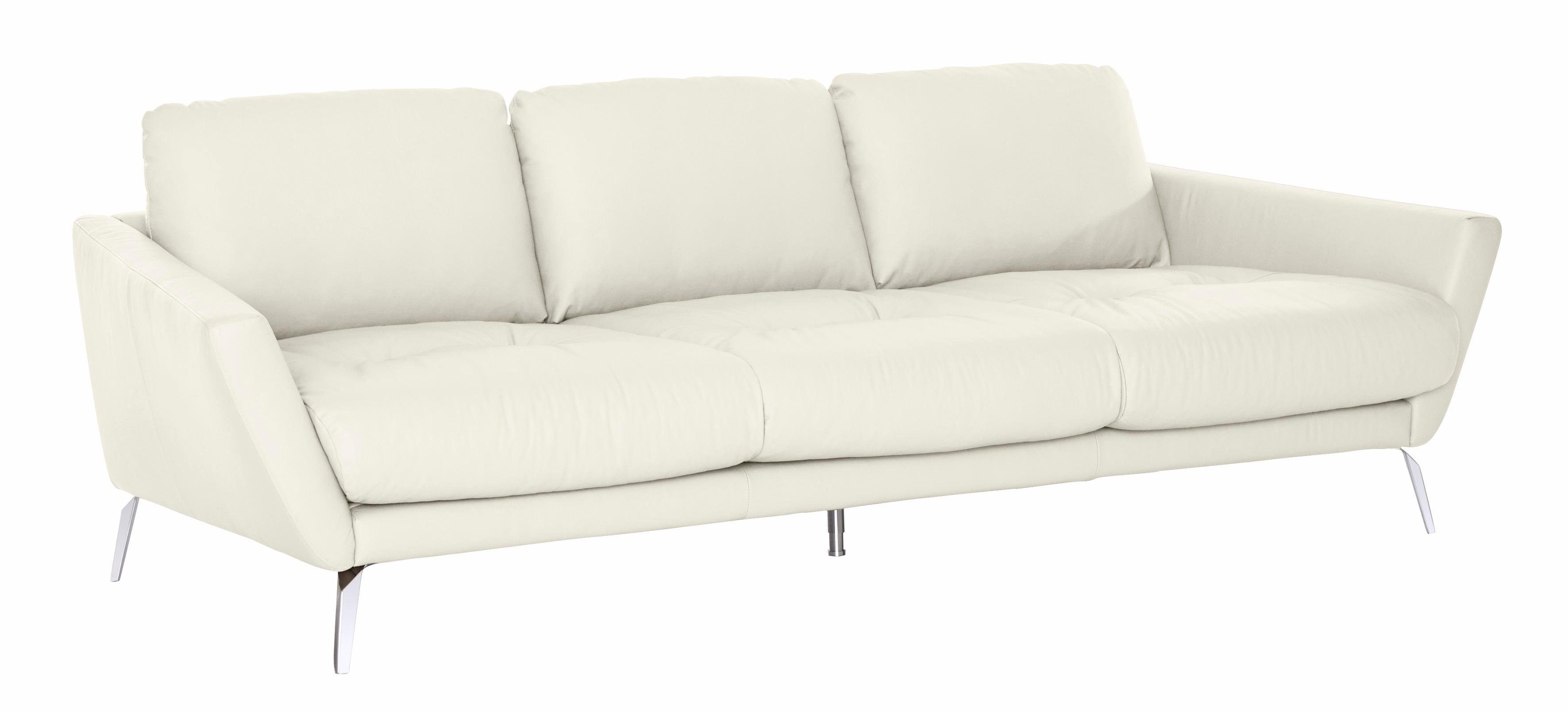 dekorativer W.SCHILLIG softy, Füße glänzend Heftung Big-Sofa im Chrom Sitz, mit