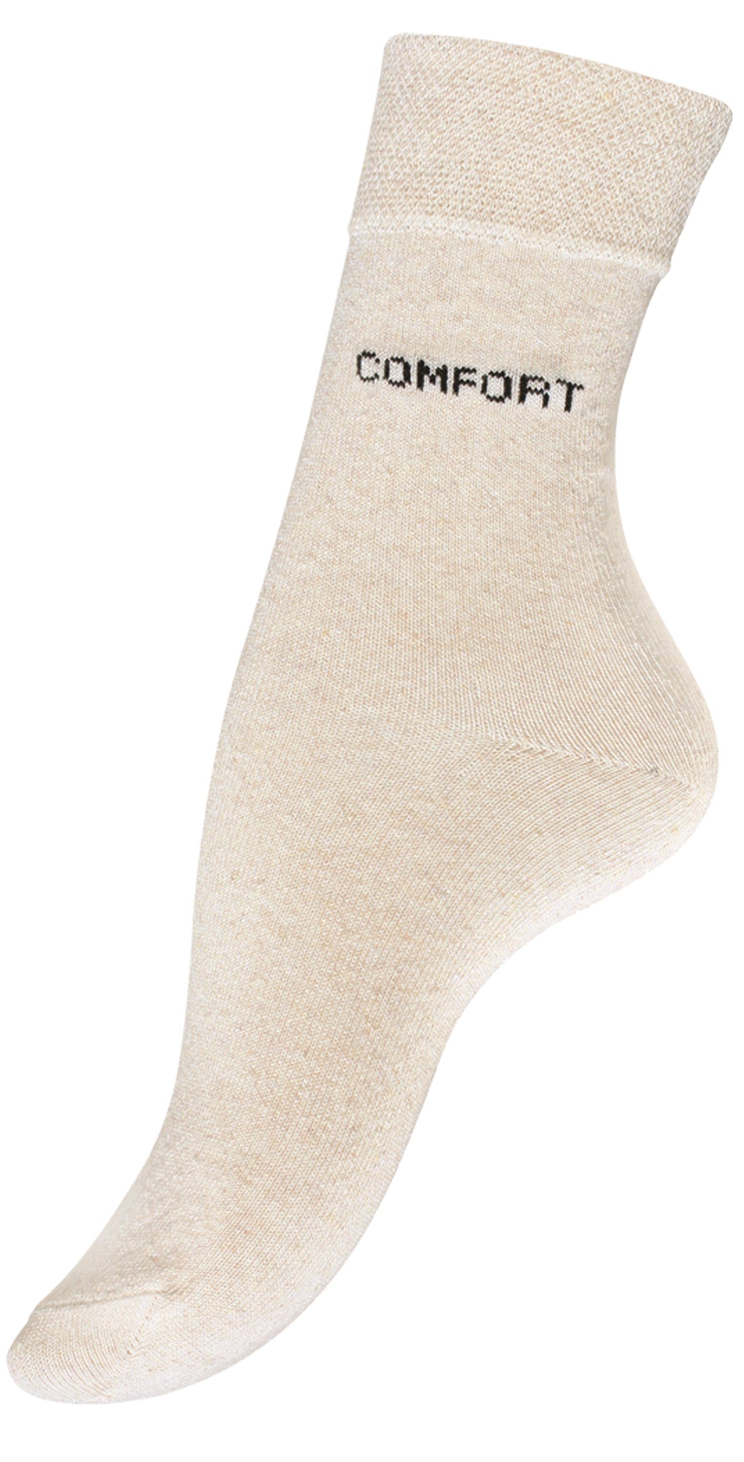 Cotton Prime® Gummibund angenehmer ohne (10-Paar) Socken Baumwollqualität in