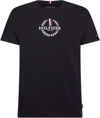 Tommy Hilfiger T-Shirt GLOBAL STRIPE WREATH TEE mit Archive-Wappen-Logo