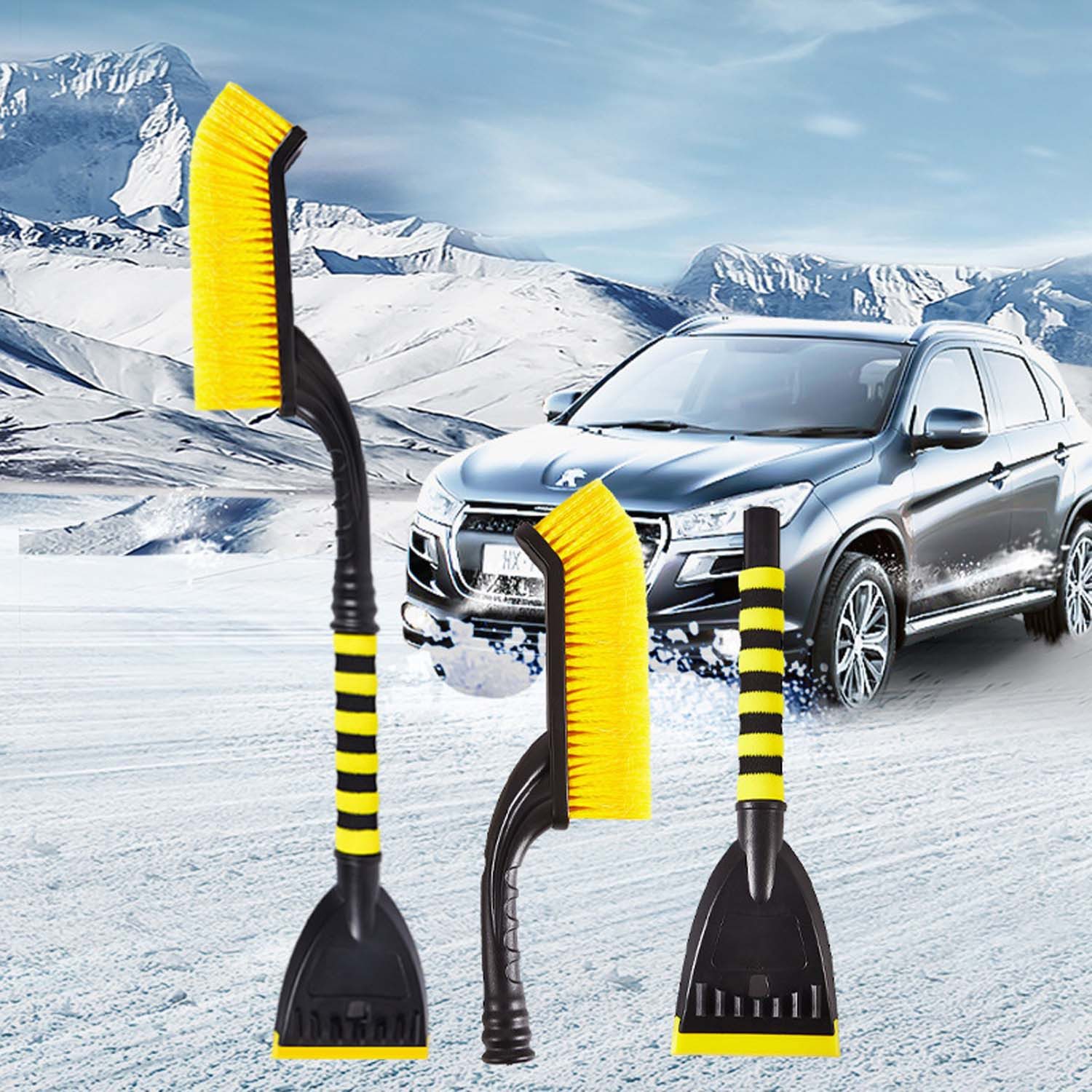 trends for living Eiskratzer 3 Stück Auto-Schneeschaufel Schneeräumwerkzeug Artefakt mit Autobürste
