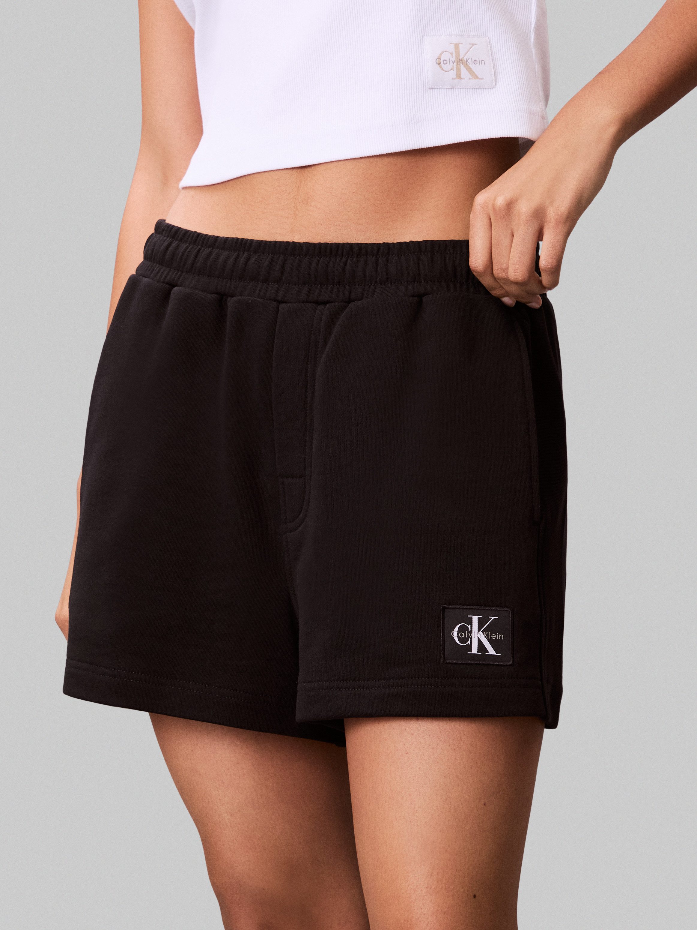 Calvin Klein Jeans Sweatshorts A - FRNCH TRRY BDG L Mit elastischem Bund günstig online kaufen