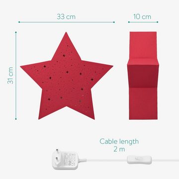 Navaris LED Stern LED-Leuchtstern warmweiß mit Schalter - 31x33x10cm