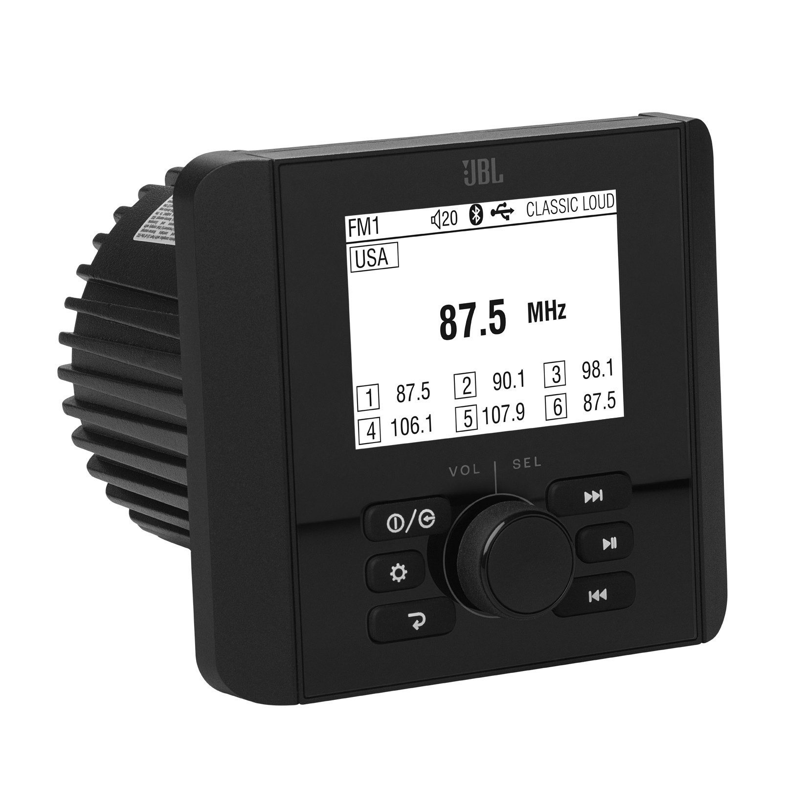 JBL JAM3000 HEADUNIT, 2,8-Zoll-Marine-Audio-Hauptgerät Autoradio