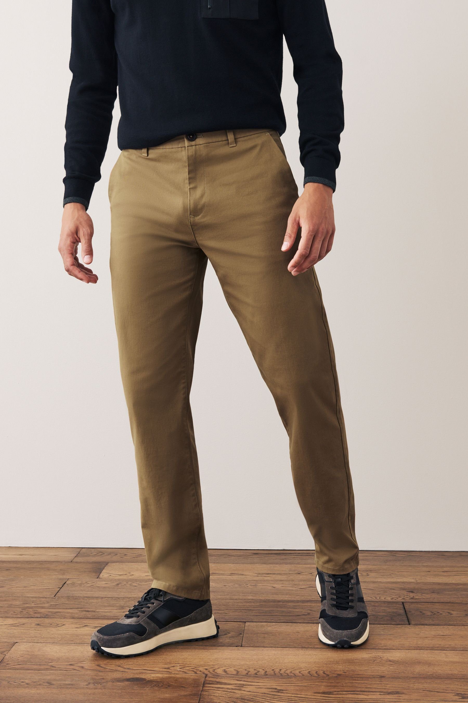 Next Chinohose Straight Fit Chinohose mit Stretch (1-tlg) günstig online kaufen