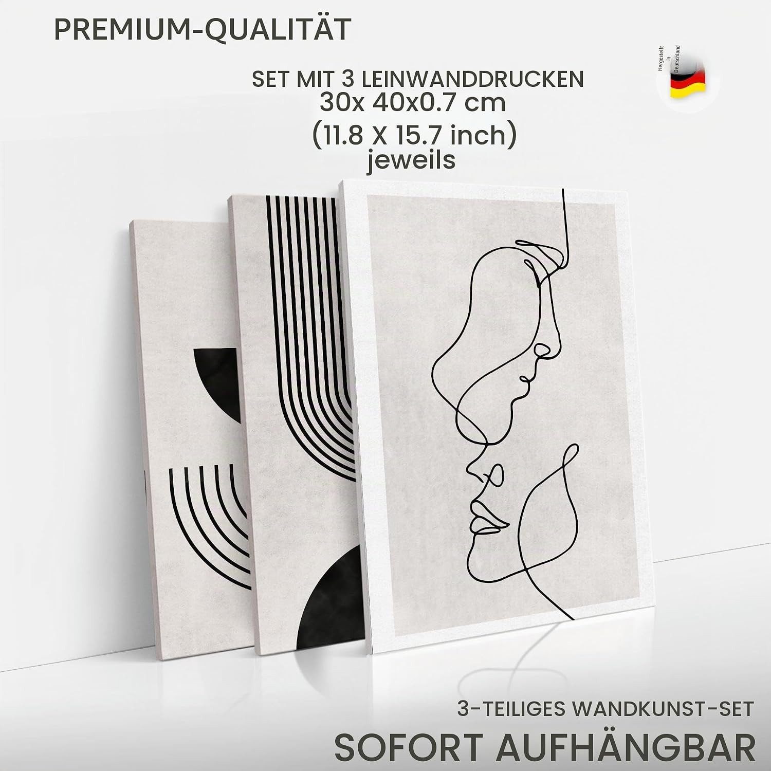 Novart Wandbild Abstrakt Novart Figuren Wohnzimmer Deko Abstract, Formen – Bild 5 von 5