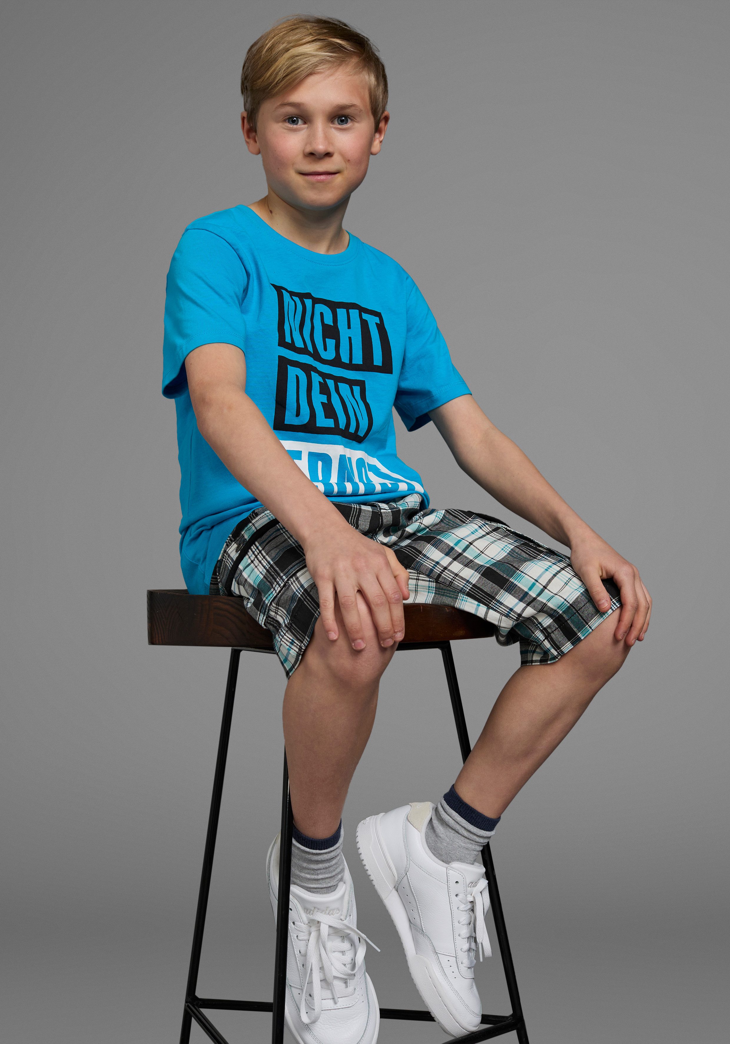 KIDSWORLD T-Shirt mit Spruch: NICHT DEIN ERNST Kurzarm, Basic-Passform, mit trendigem Aufdruck