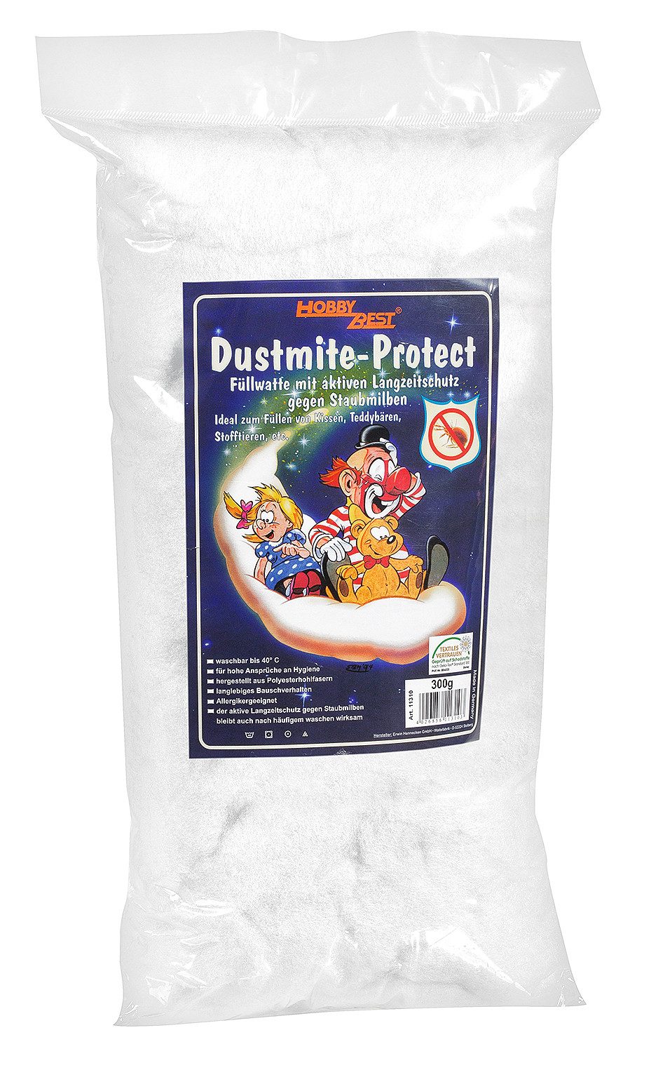 VBS Kuscheltier Füllwatte Dustmite-Protect, 300 g