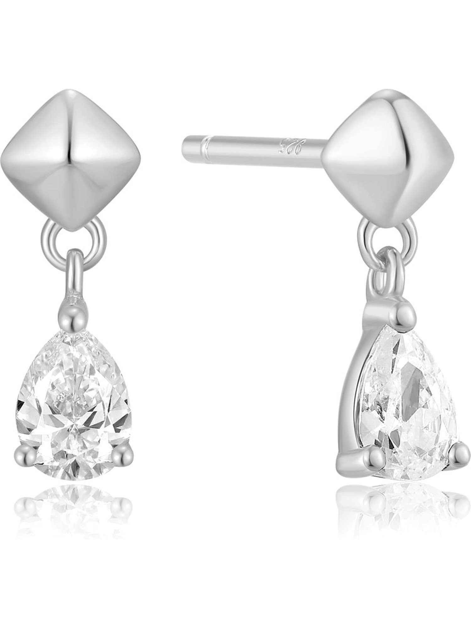 Paar Ohrstecker Ania Haie Damen-Ohrstecker 925er Silber 2 Zirkonia