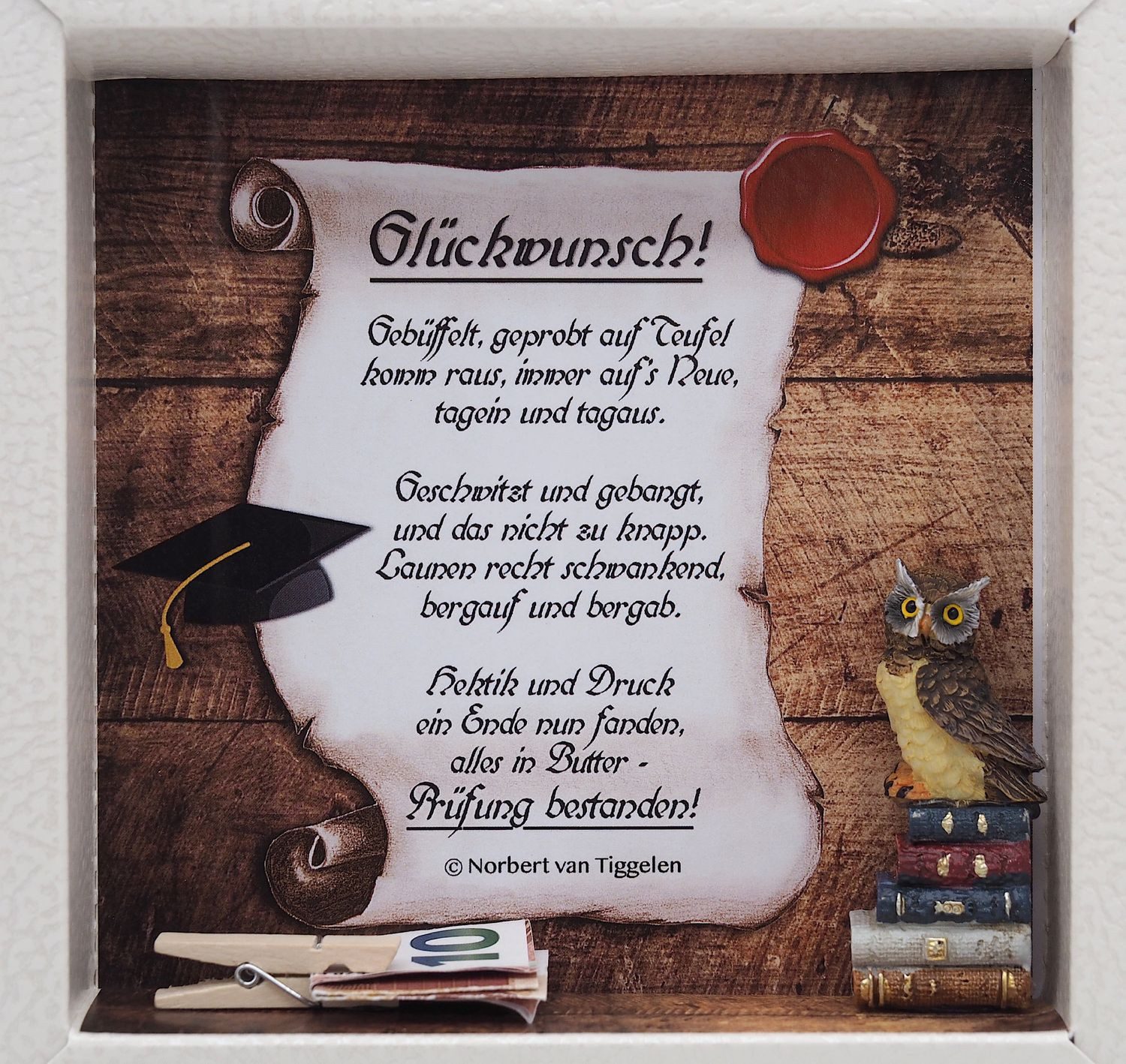 ZauberDeko Geschenkbox Geldgeschenk Prüfung Bachelor Abitur Abschluss Diplom Studium Eule