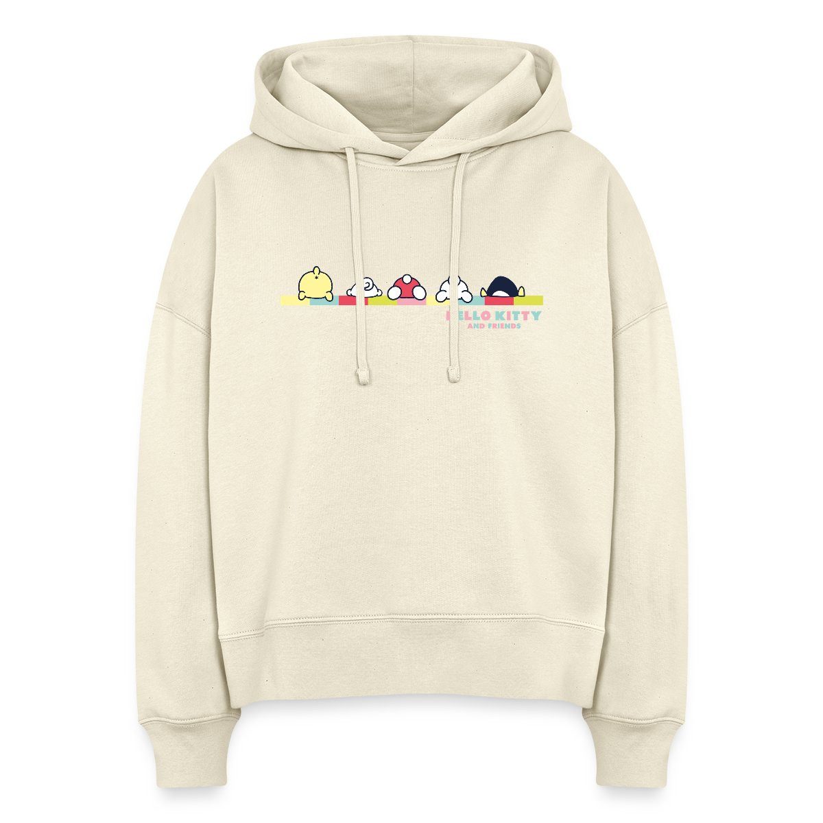 Spreadshirt Hoodie Hello Kitty And Friends Pose Frauen Boxy Organic Hoodie (1-tlg)