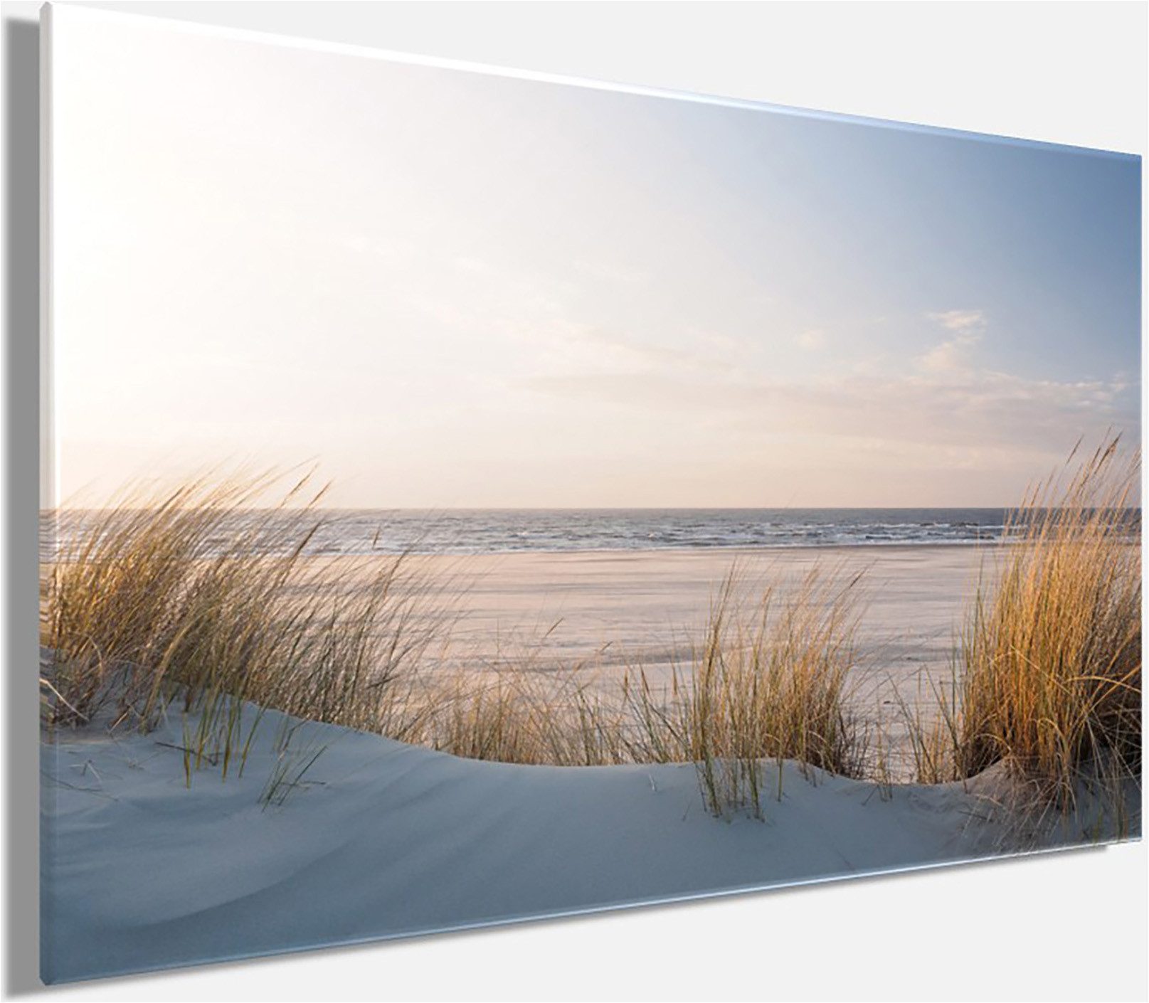 Bönninghoff Leinwandbild Wandbild DÜNEN, STRAND UND MEER 78x118 cm – Leinwandbild Keilrahmen, Düne, Strand (1 St), auf Keilrahmen gespannt