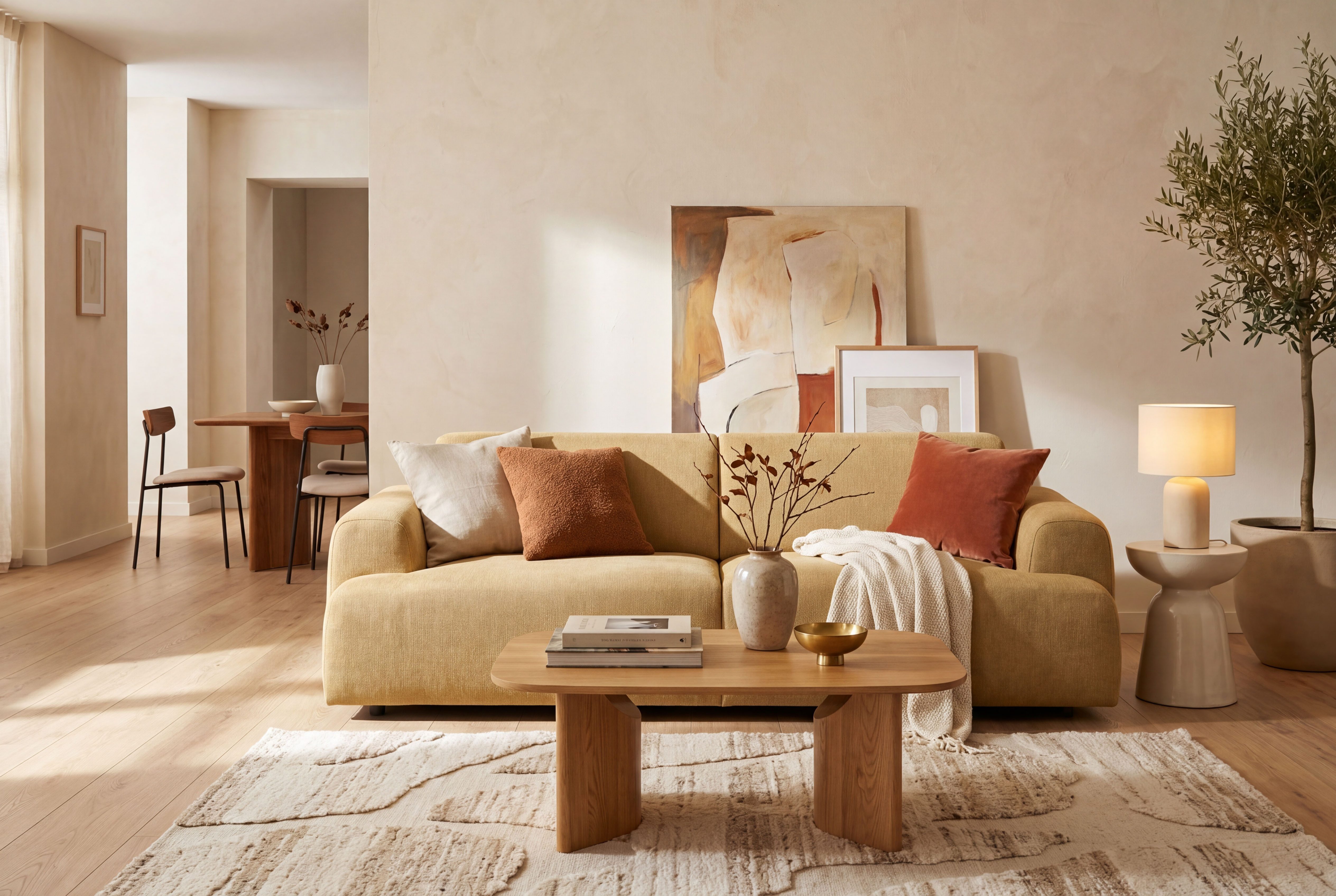 Home affaire 3-Sitzer Linkka, Breite 237 cm, in einem weichen Chenille-Stoff, mit Wellenunterfederung