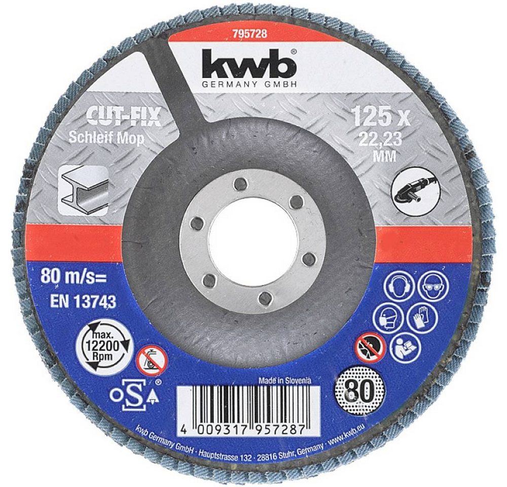 Thumbnail - kwb Schleifteller CUT-FIX® Schleifmop, Lamellenschleifteller