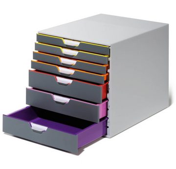 DURABLE Schubladenbox VARICOLOR, Durable 760727 Schubladenbox A4 (Varicolor) 7 Fächer, mit Etiketten zu