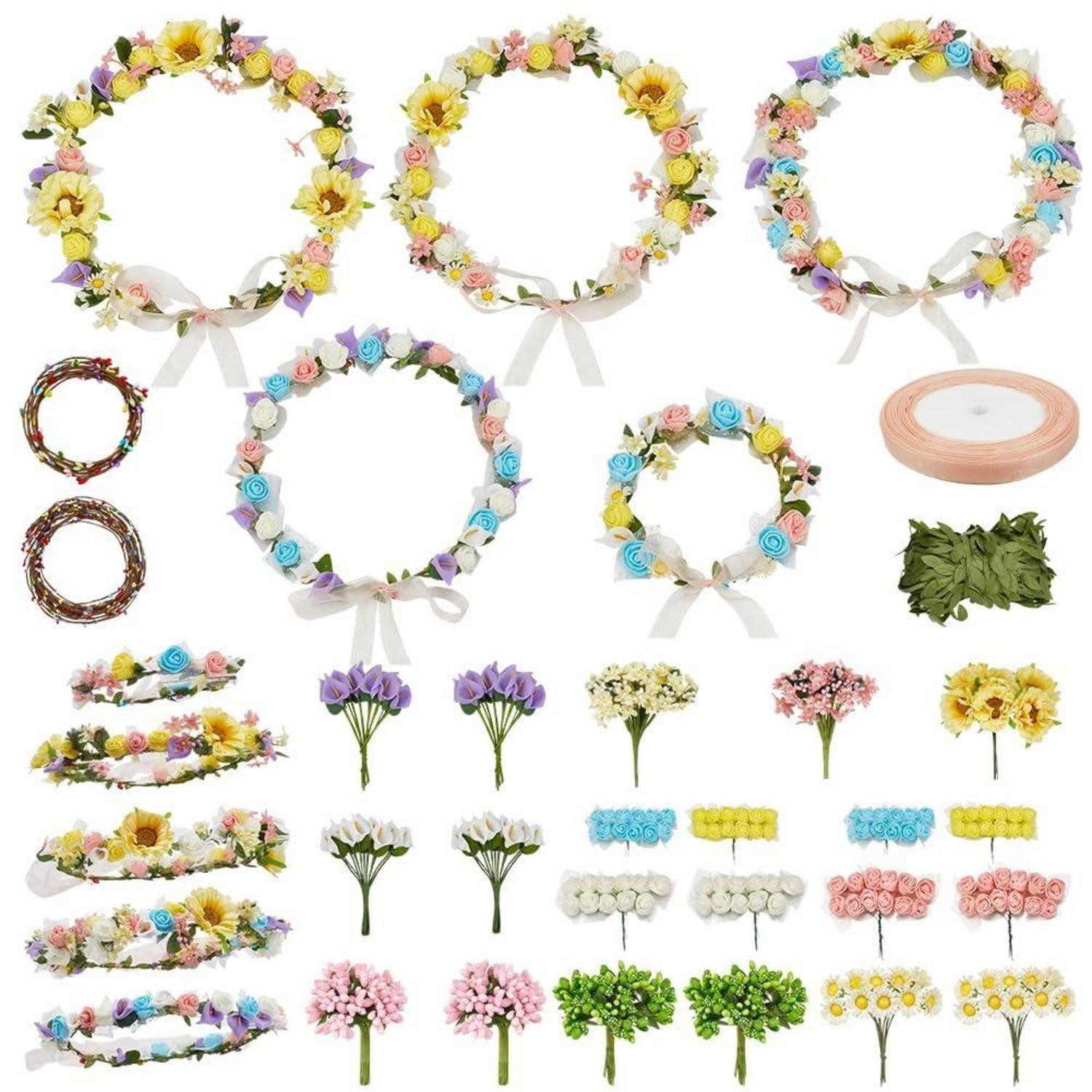 LuxusKollektion Kreativset Blumenkronen-Bastelset 20-teilig