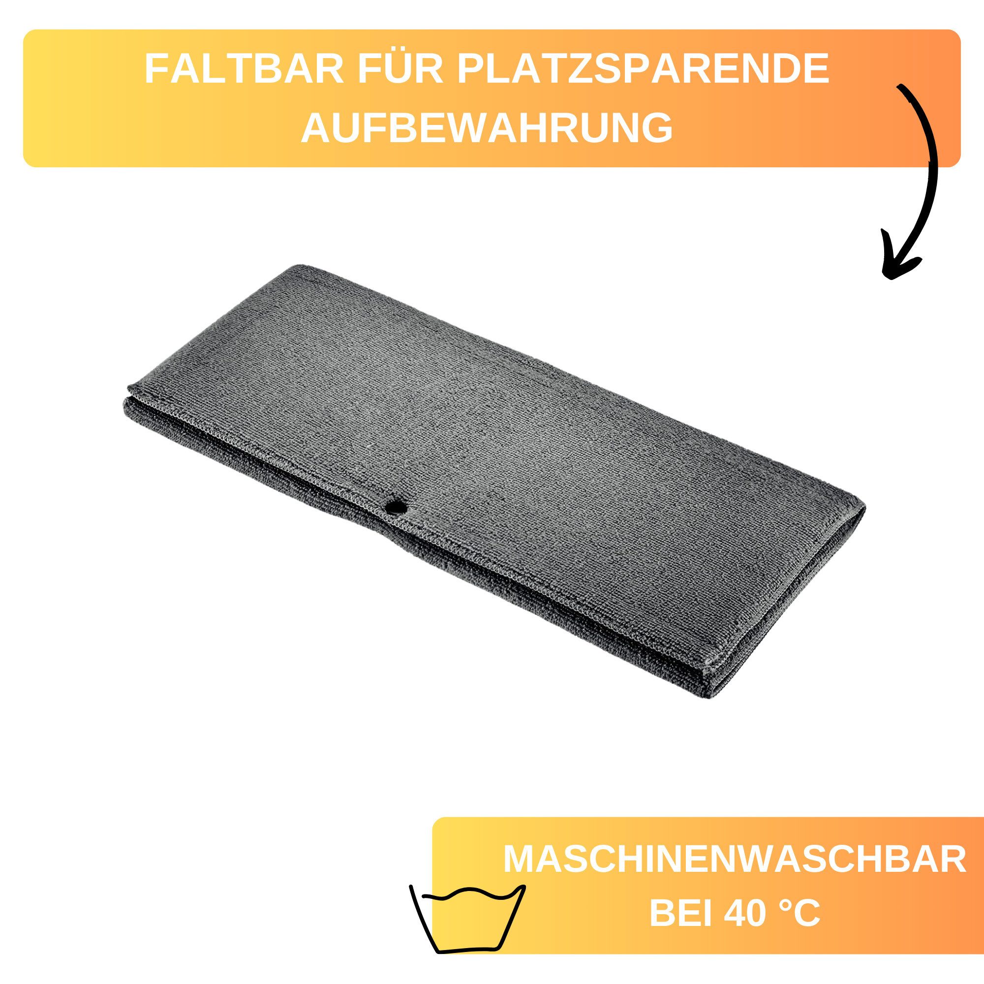Thiru Abtropfmatte 2 Abtropfmatten - textil - 36 x 44 cm • mit saugfähigem Mikrofaser