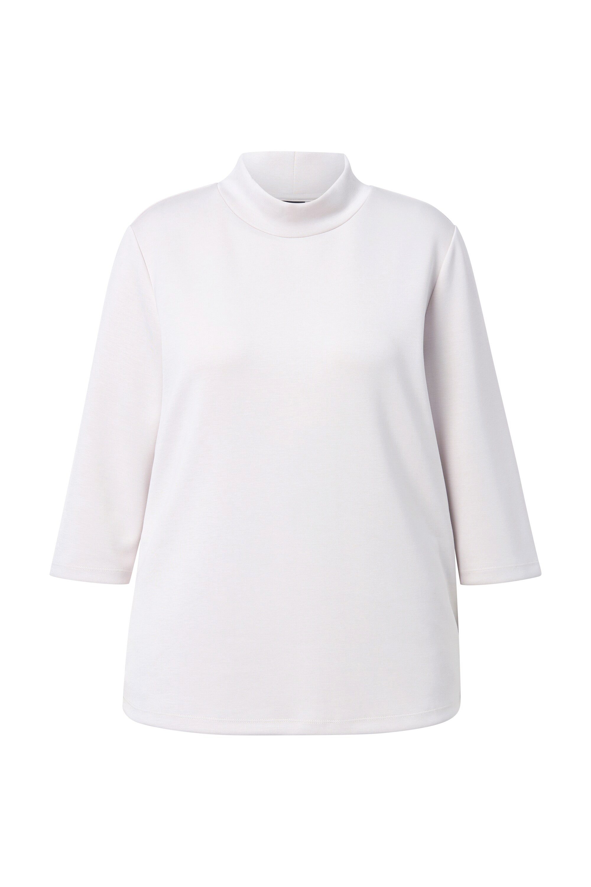 Ulla Popken Sweatshirt Sweatshirt Rücken-Zierknöpfe Stehkragen 3/4-Arm günstig online kaufen