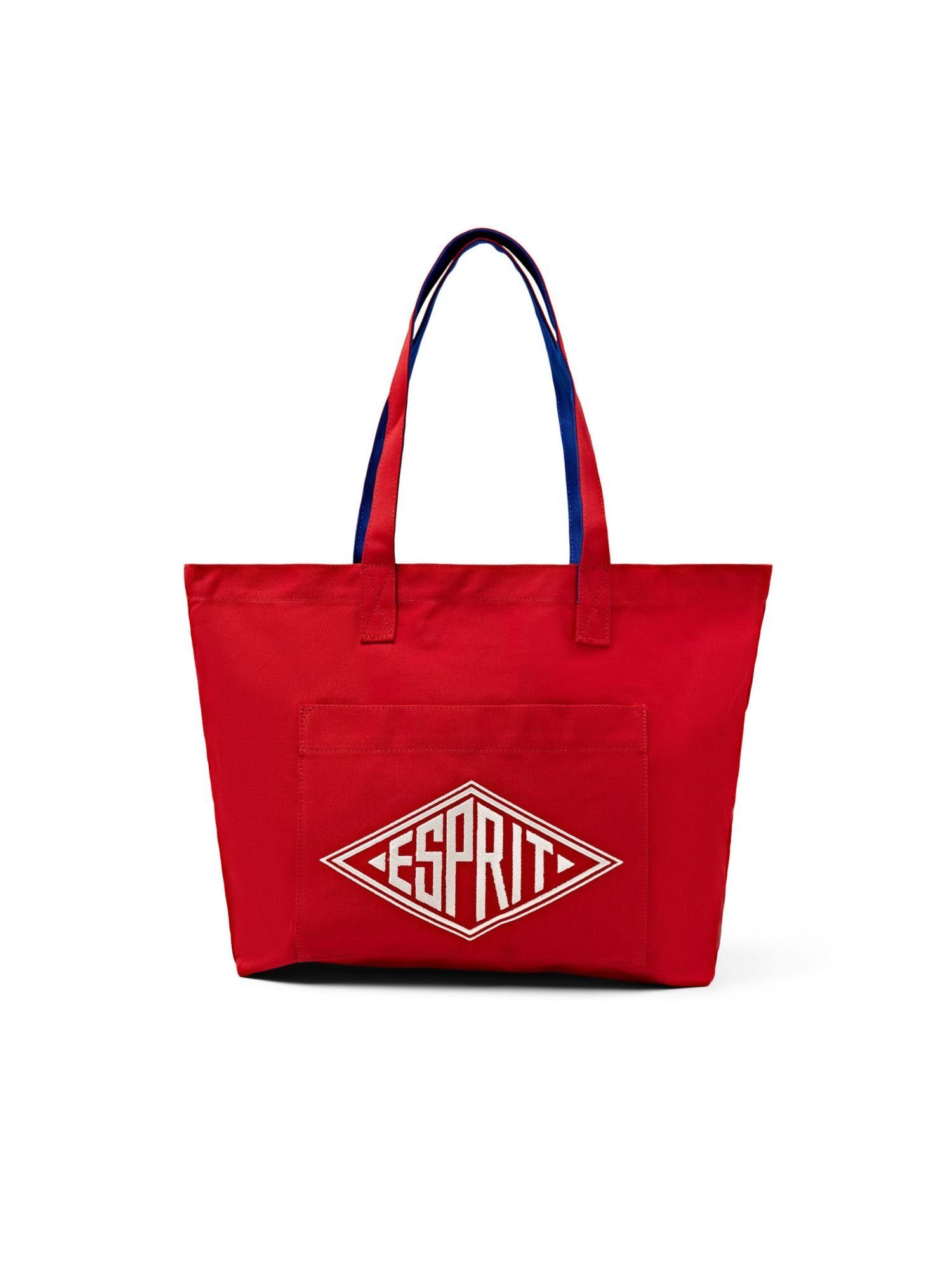 Esprit Schultertasche Tote Bag aus Canvas mit Logo