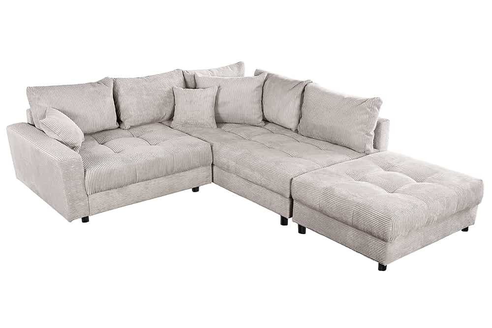 riess-ambiente Ecksofa KENT 220cm beige / schwarz, Einzelartikel 1 Teile, W günstig online kaufen