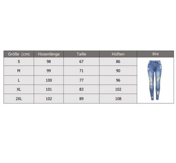 KIKI Destroyed-Jeans Stretch-Jeans–Female Skinny Fit Jeans –Bleistift Hosen–Schlauch