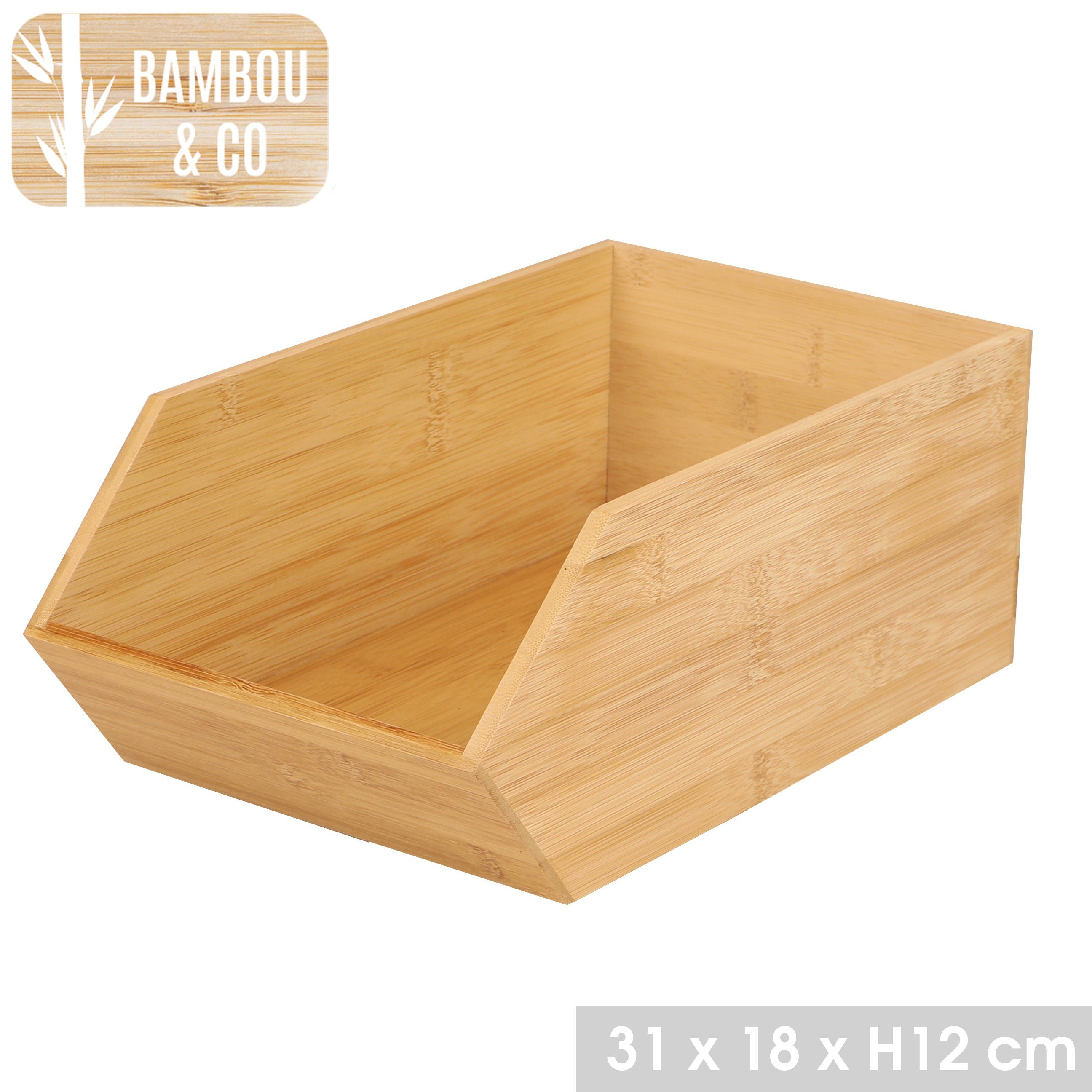 Bambou&Co Organizer Bambus Sortierer Aufbewahrungsbox Tischbox günstig online kaufen