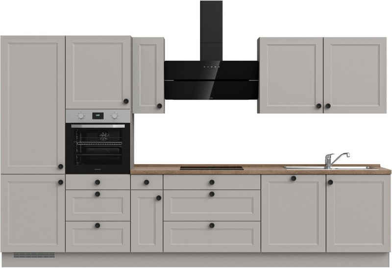 nobilia® Küchenzeile "Cascada premium", vormontiert, Ausrichtung wählbar, Breite 360 cm, ohne E-Geräte