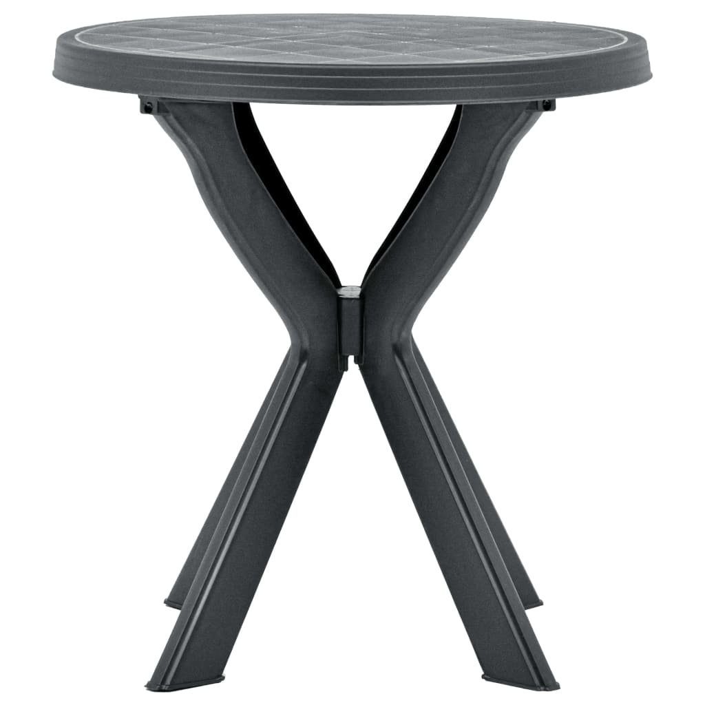 Ø70 Kunststoff Gartentisch Anthrazit Anthrazit Bistrotisch Anthrazit (1-St) | cm vidaXL