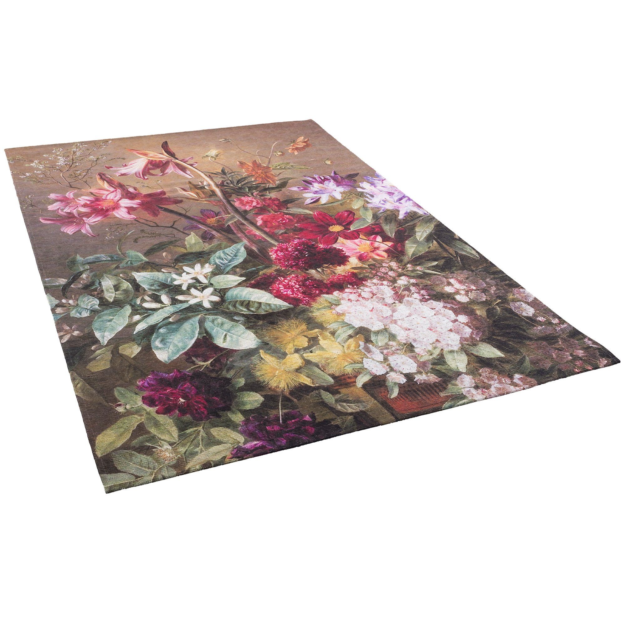Designteppich »Luxus Designerteppich Flores Blumen Beige ...