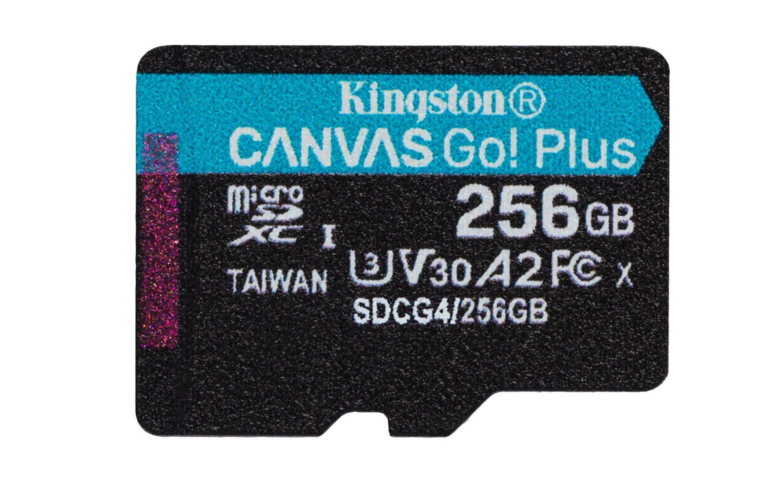 Kingston Technology 256GB microSDXC Canvas Go Plus Gen4 200 MB/s A2 U3 V30-K... Speicherkarte