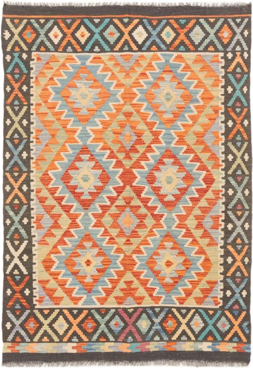 Orientteppich Kelim Afghan 107x150 Handgewebter Orientteppich, Nain Trading, rechteckig, Höhe: 3 mm