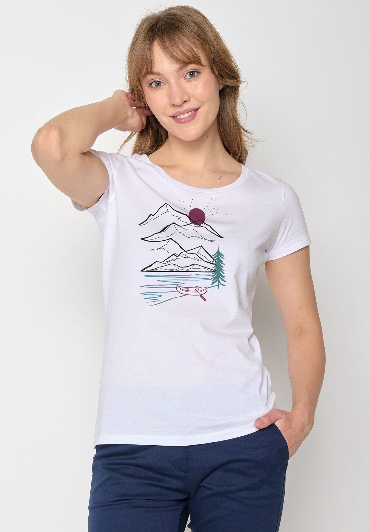 GreenBomb T-Shirt Loves Nature Mountain Trip Motiv Natur (1-tlg., 1)