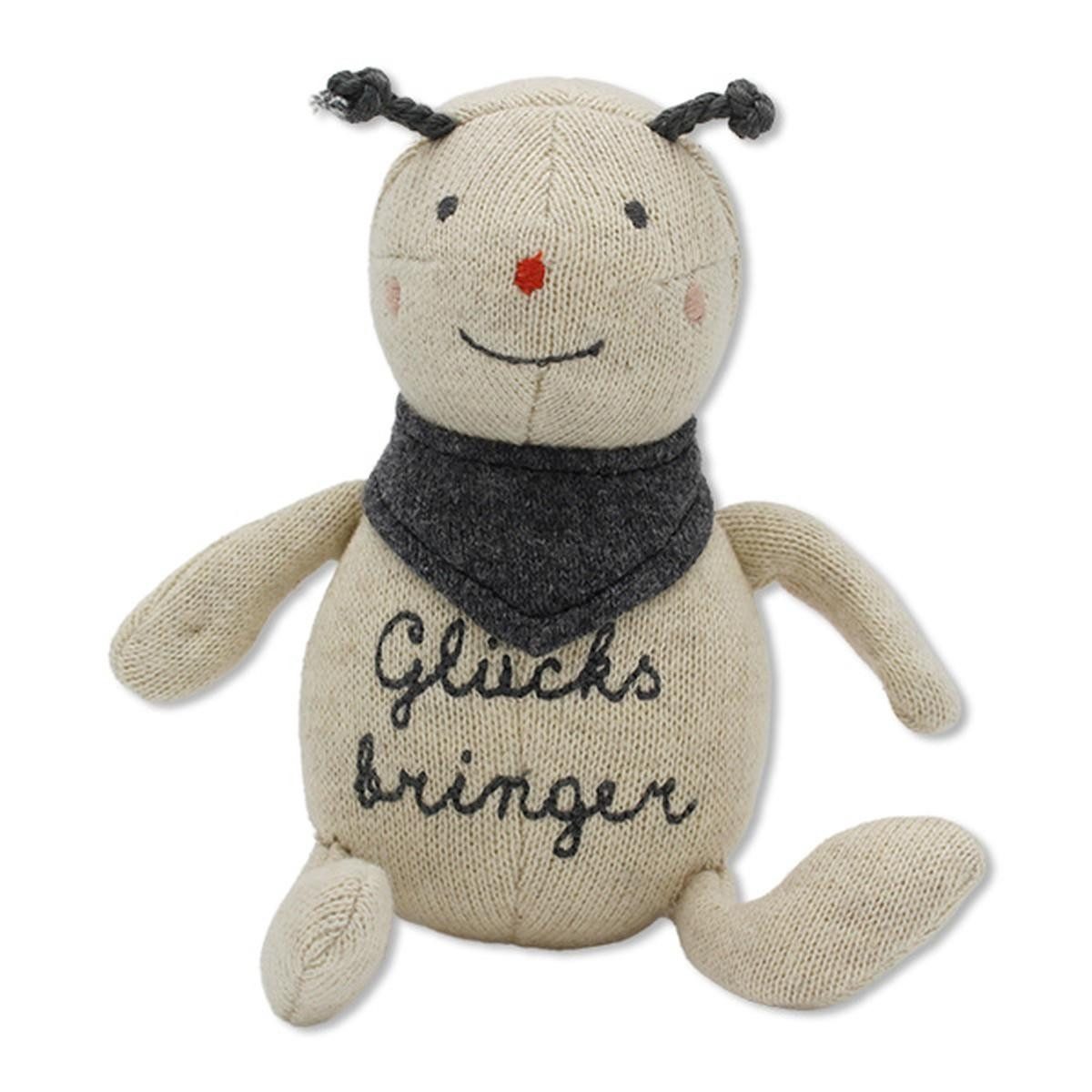 Ava & Yves Kuscheltier Glücksbringer Marienkäfer aus Bio-Baumwolle ca. 15 cm für Kinder