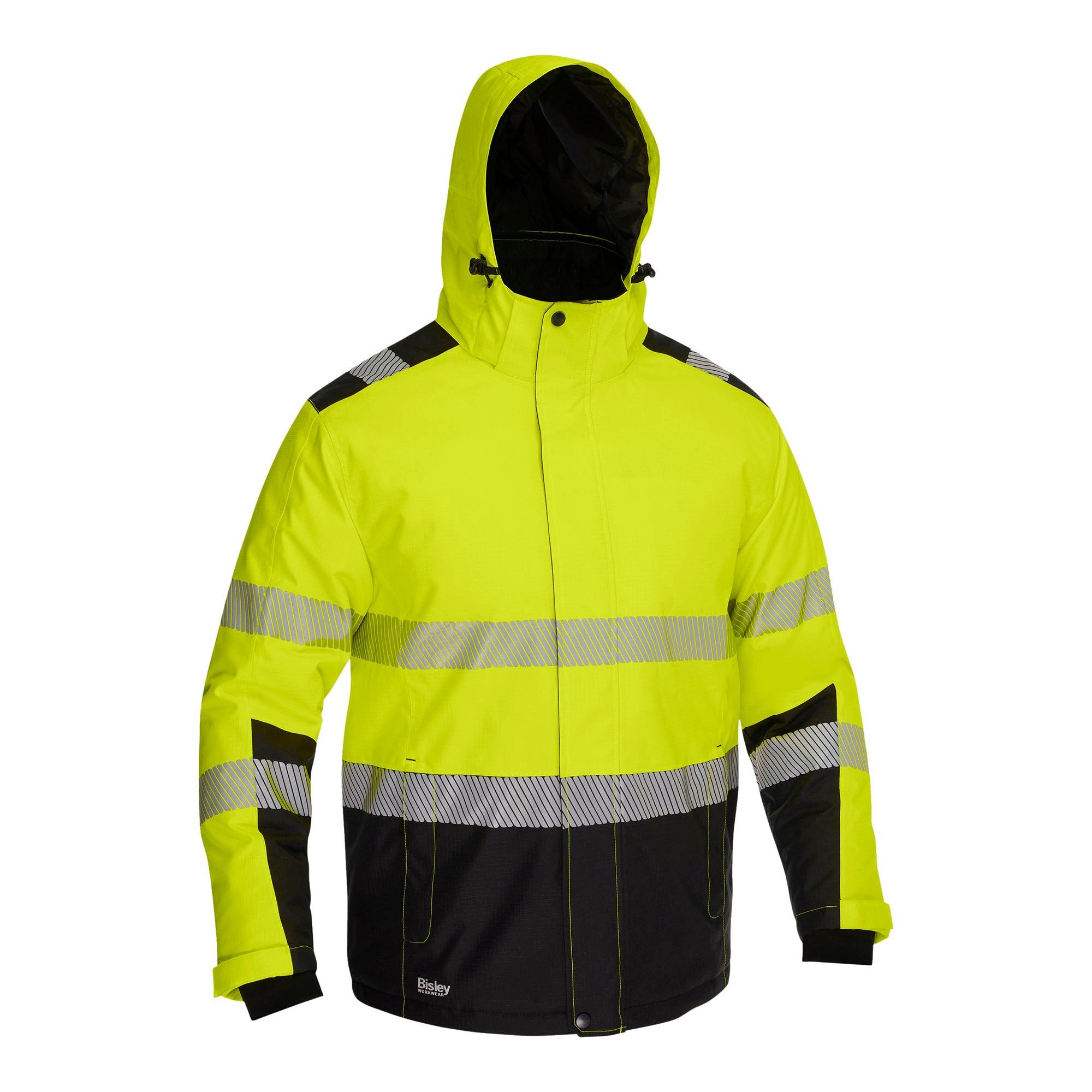 Bisley Workwear Arbeitsjacke BISLEY MALCOM HI VIS Regenparka Hohe Sichtbarkeit