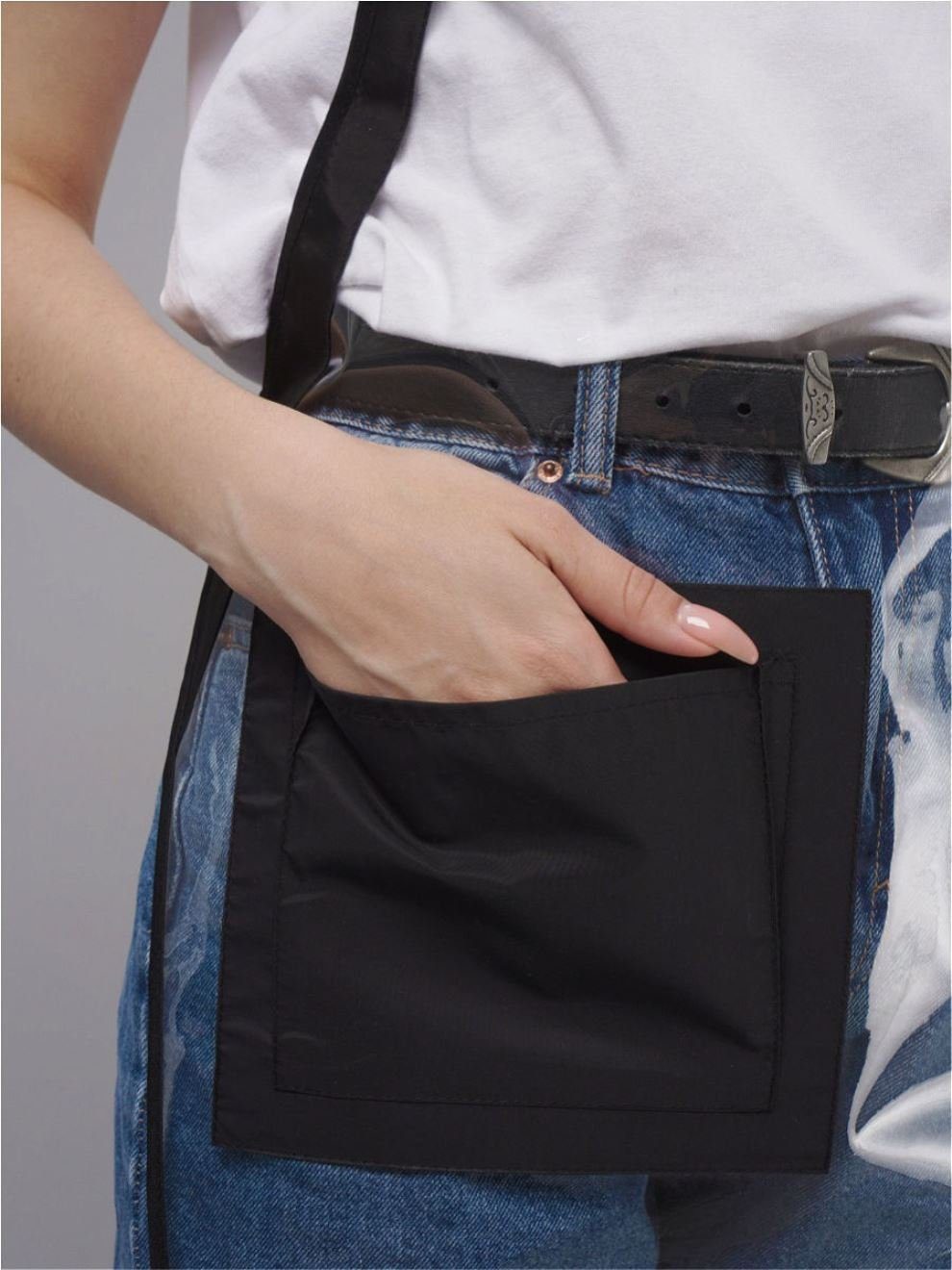 STM Company Kittelschürze Transparente Latzschürze mit Tasche, Friseurschürze, (für Friseure, Kosmetikerinnen, Küche), Arbeitskleidung & Berufsbekleidung