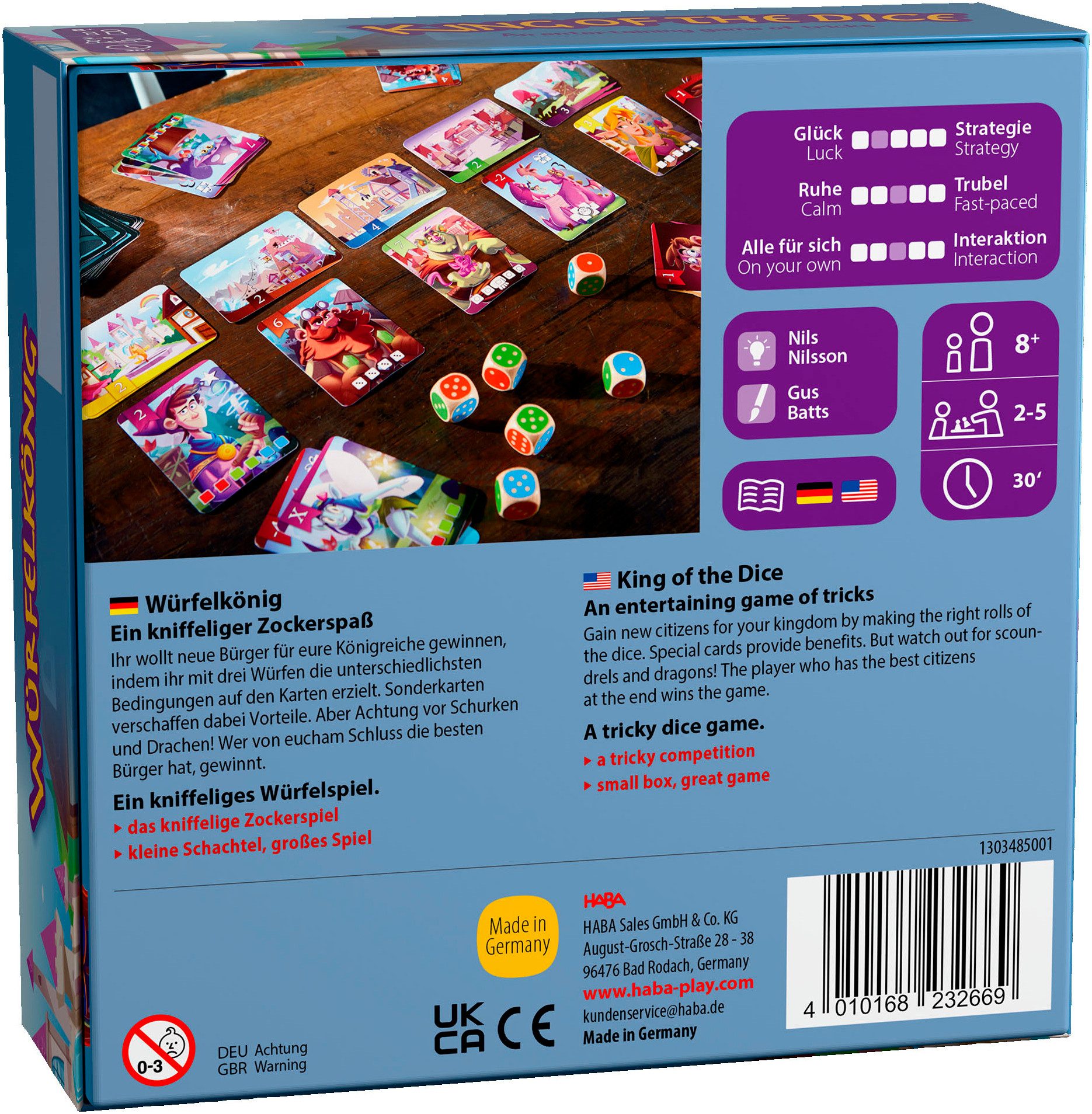 Haba Spiel Würfelkönig, Brettspiel, Made in Germany