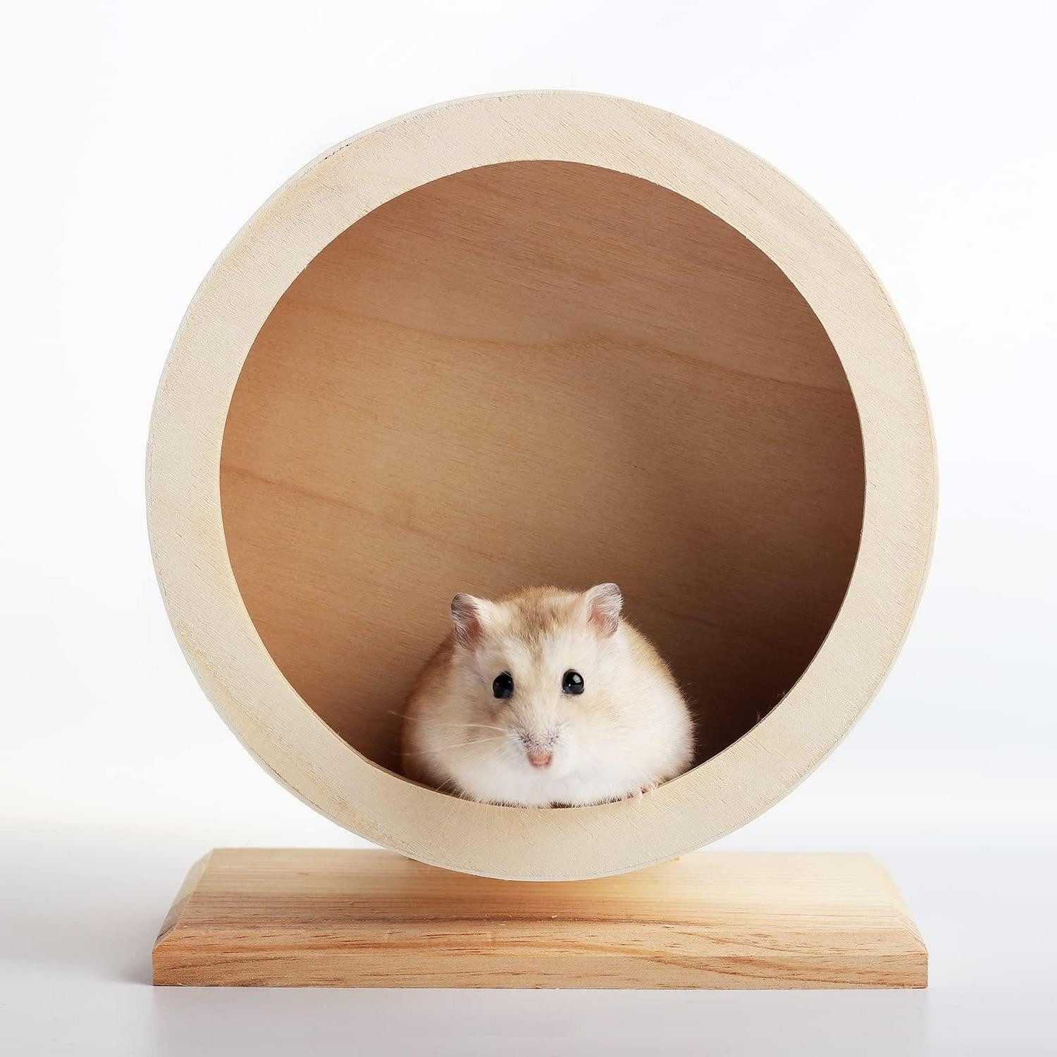 LuxusKollektion Tierlaufrad Hamsterrad Holz 15cm Leise