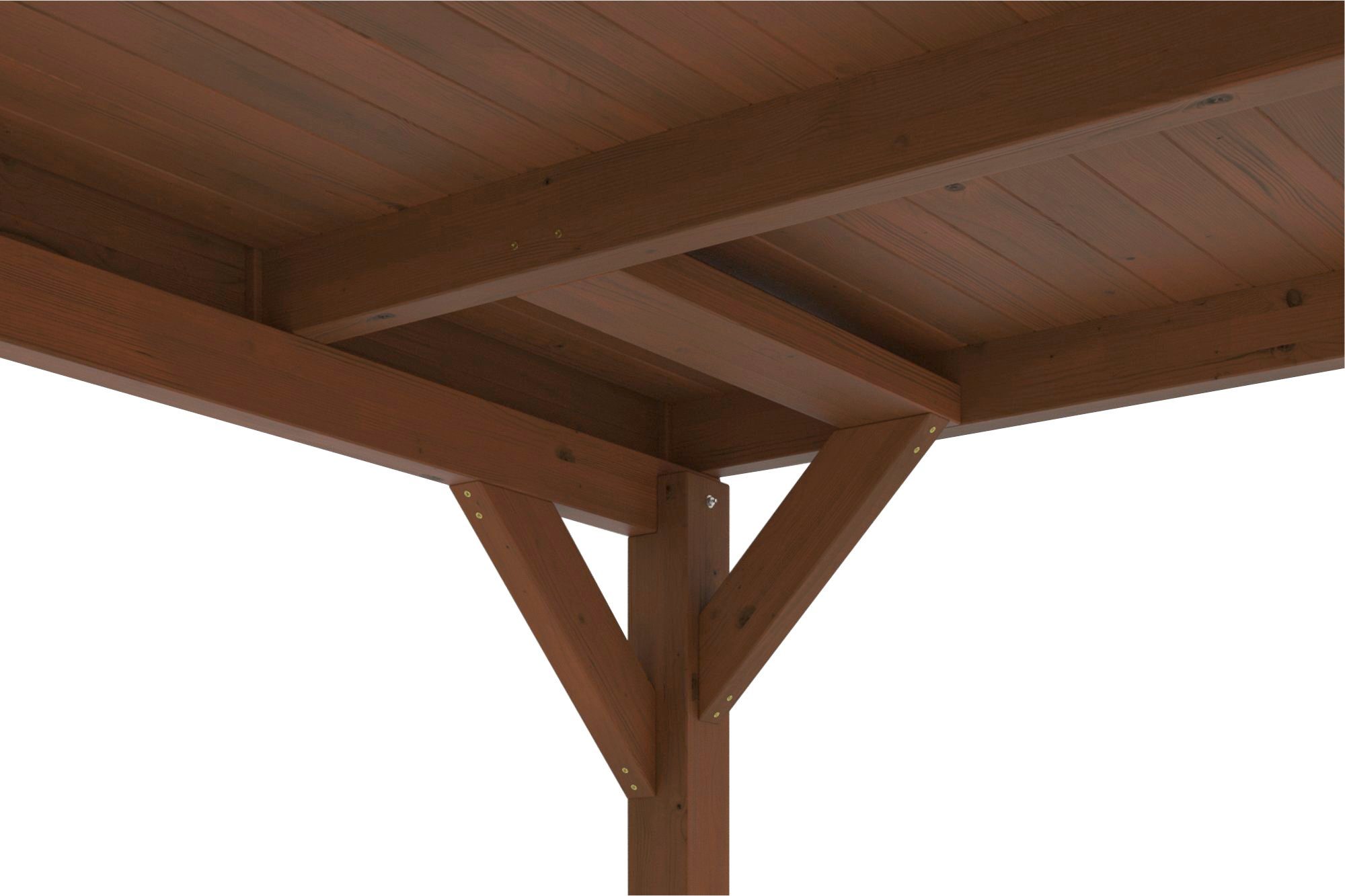 Skanholz Doppelcarport Grunewald, BxT: Einfahrtshöhe, EPDM-Dach cm 622x796 cm, mit 590