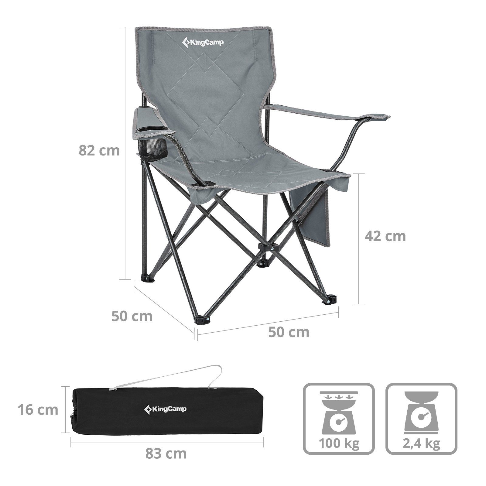 KingCamp Campingstuhl Camping Stuhl Tanger Faltstuhl günstig online kaufen