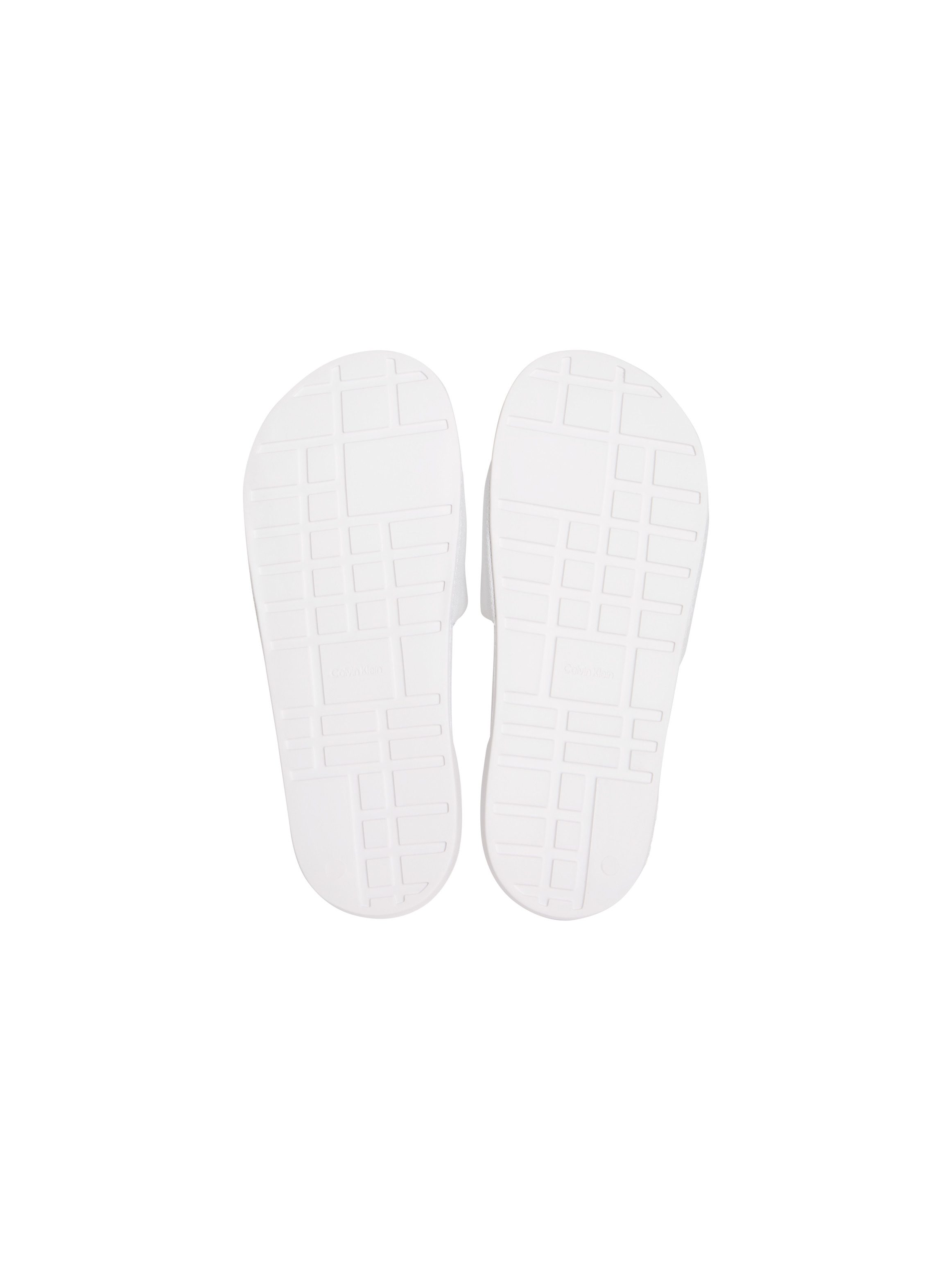 Calvin Klein ESS SLIDE CV WN Pantolette Sommerschuh, Poolslides, Pantolette, Strandschuh mit Logoschriftzug