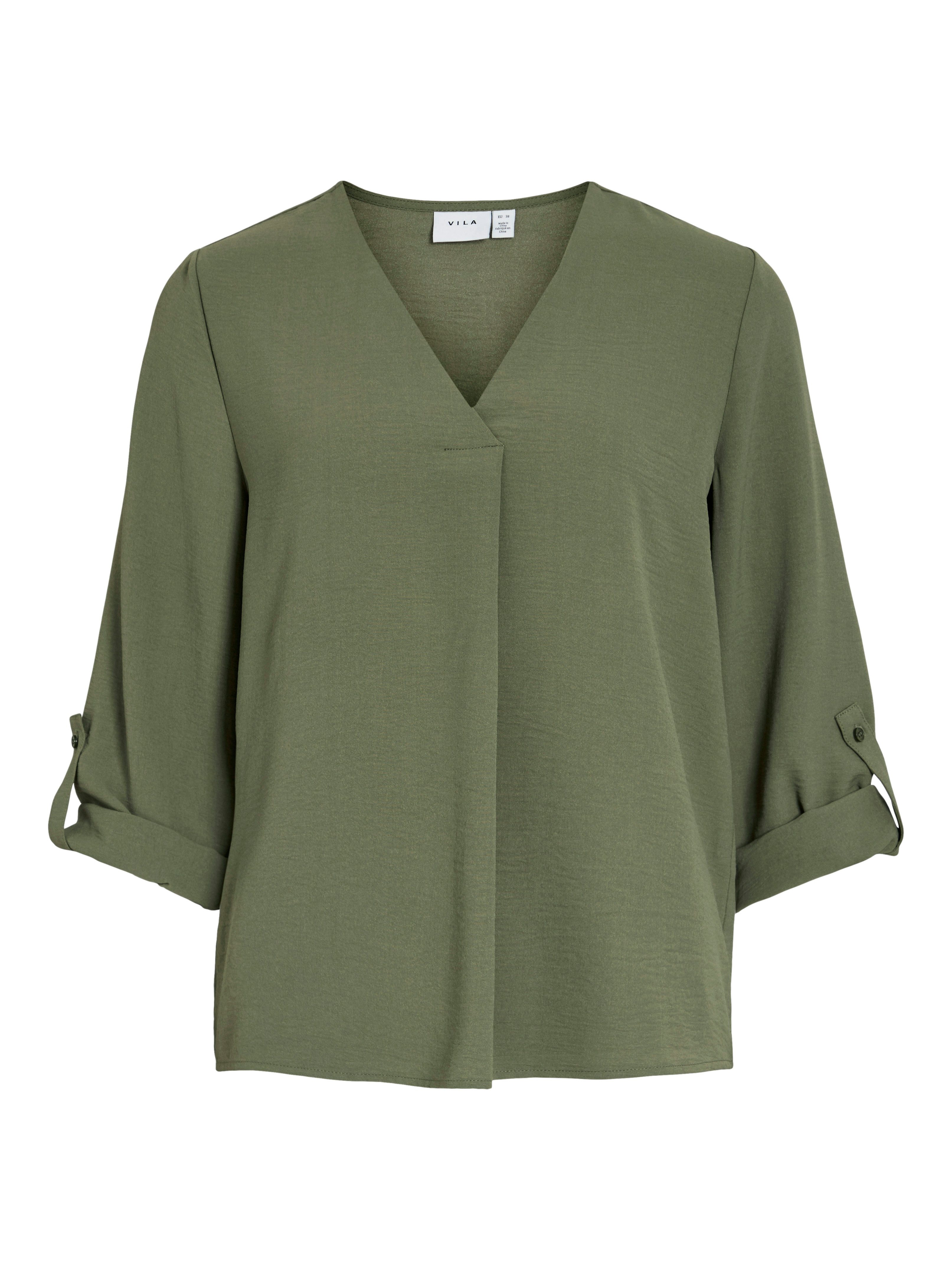 Blusenshirt VIJOSA 3/4 V-NECK TOP - NOOS