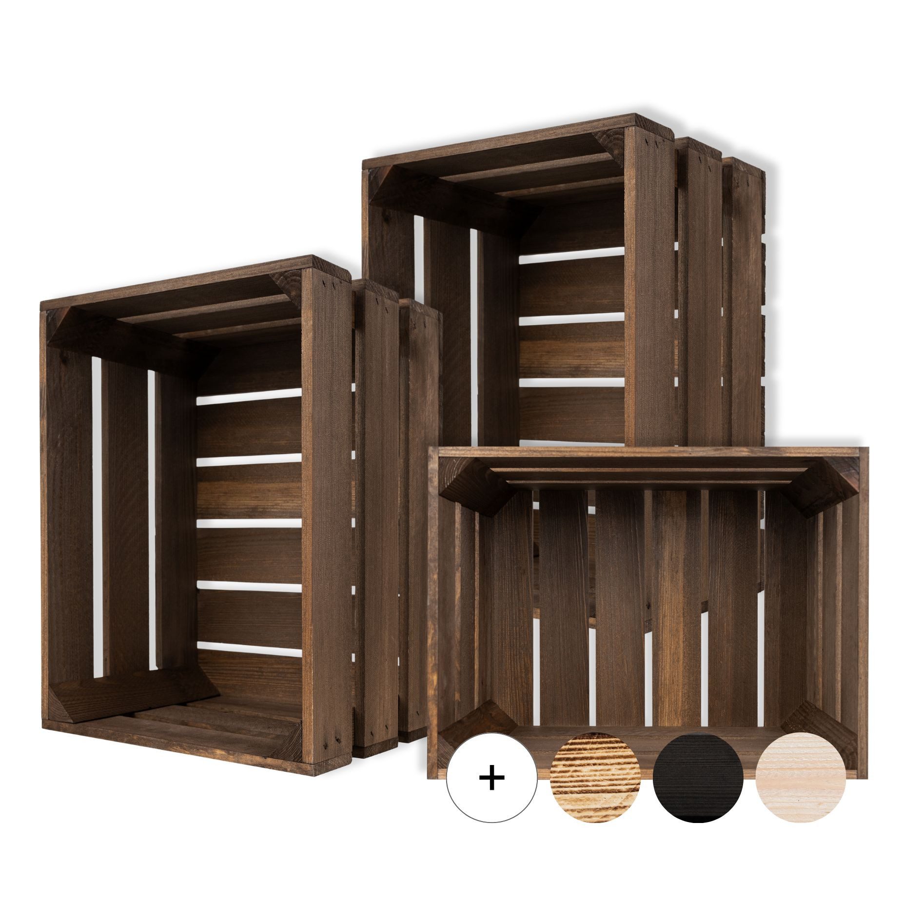 Creative Deco Holzkiste 3x Weinkisten Set günstig online kaufen