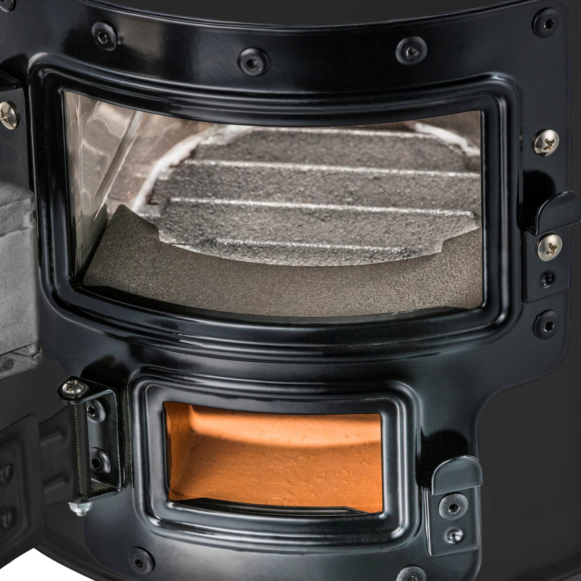 BBQ-Toro Fire Pit Rocket Stove RAKETE #2, black, Rocket Stove for Dutch Oven, Thanks to the chimney effect the wood is burned effectively.