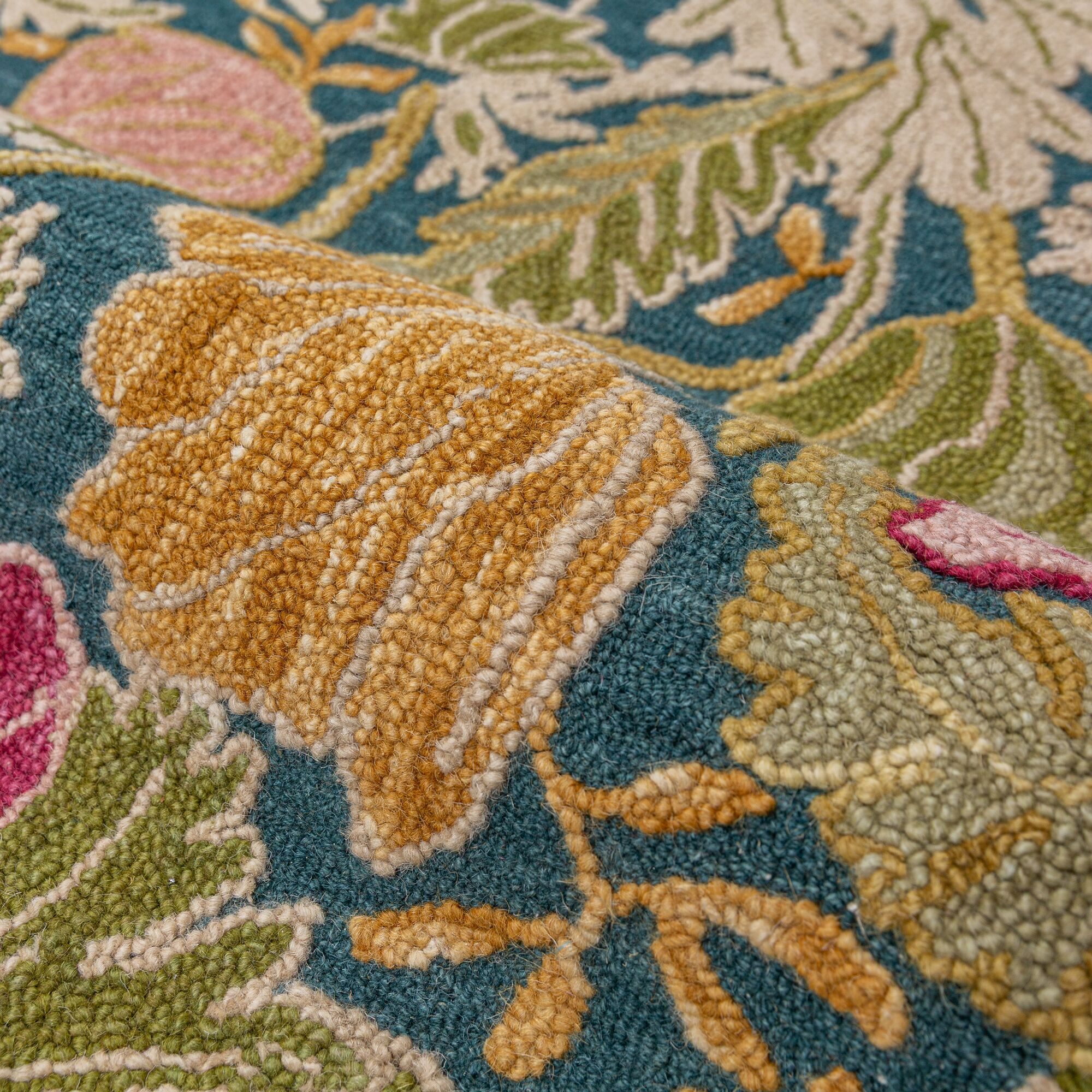 FLAIR RUGS Wollteppich Daphne Floral, 100% Wolle auch als Läufer, rechteckig, Höhe: 10 mm, organischen Blumenmotive, Wohnzimmer, Schlafzimmer, Esszimmer – Bild 5 von 5